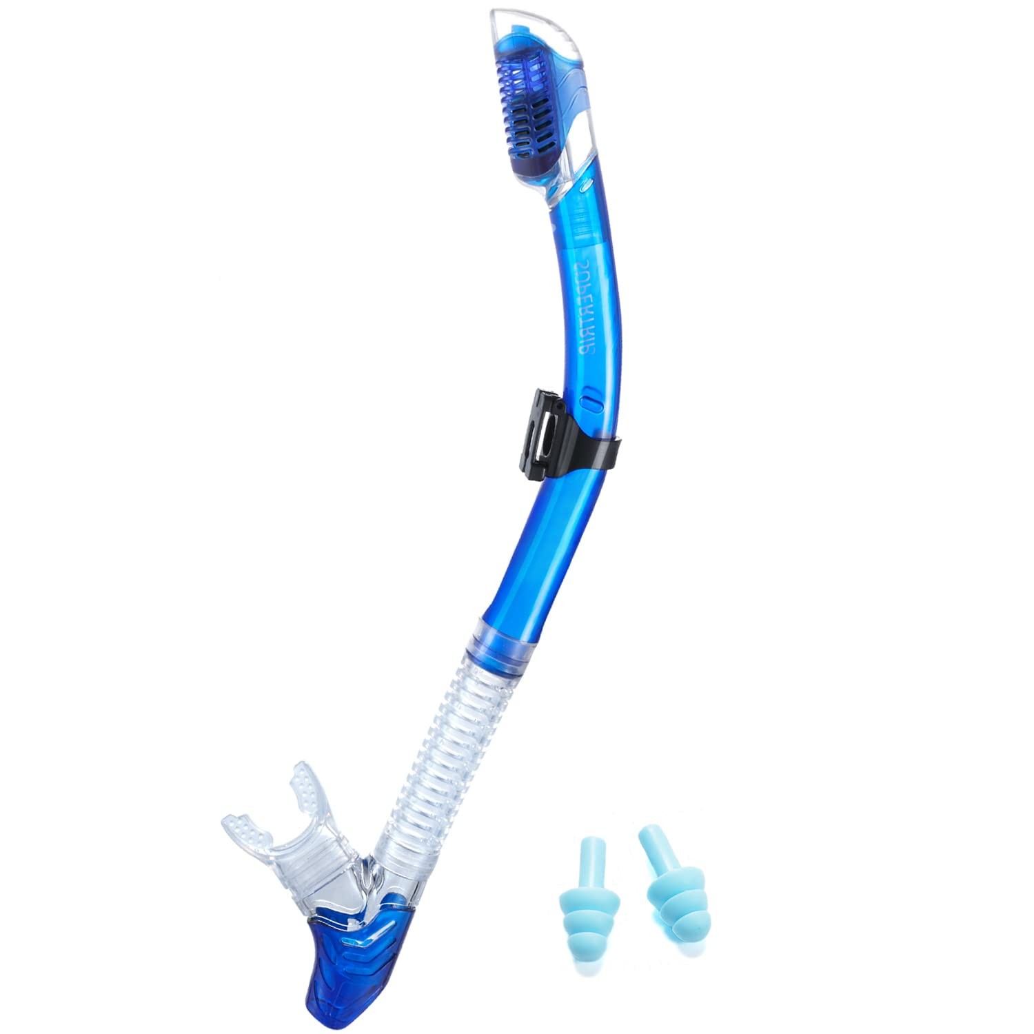 Dry Snorkel Adult, Scuba Diving with Splash Guard and Top Valve, Freediving S…