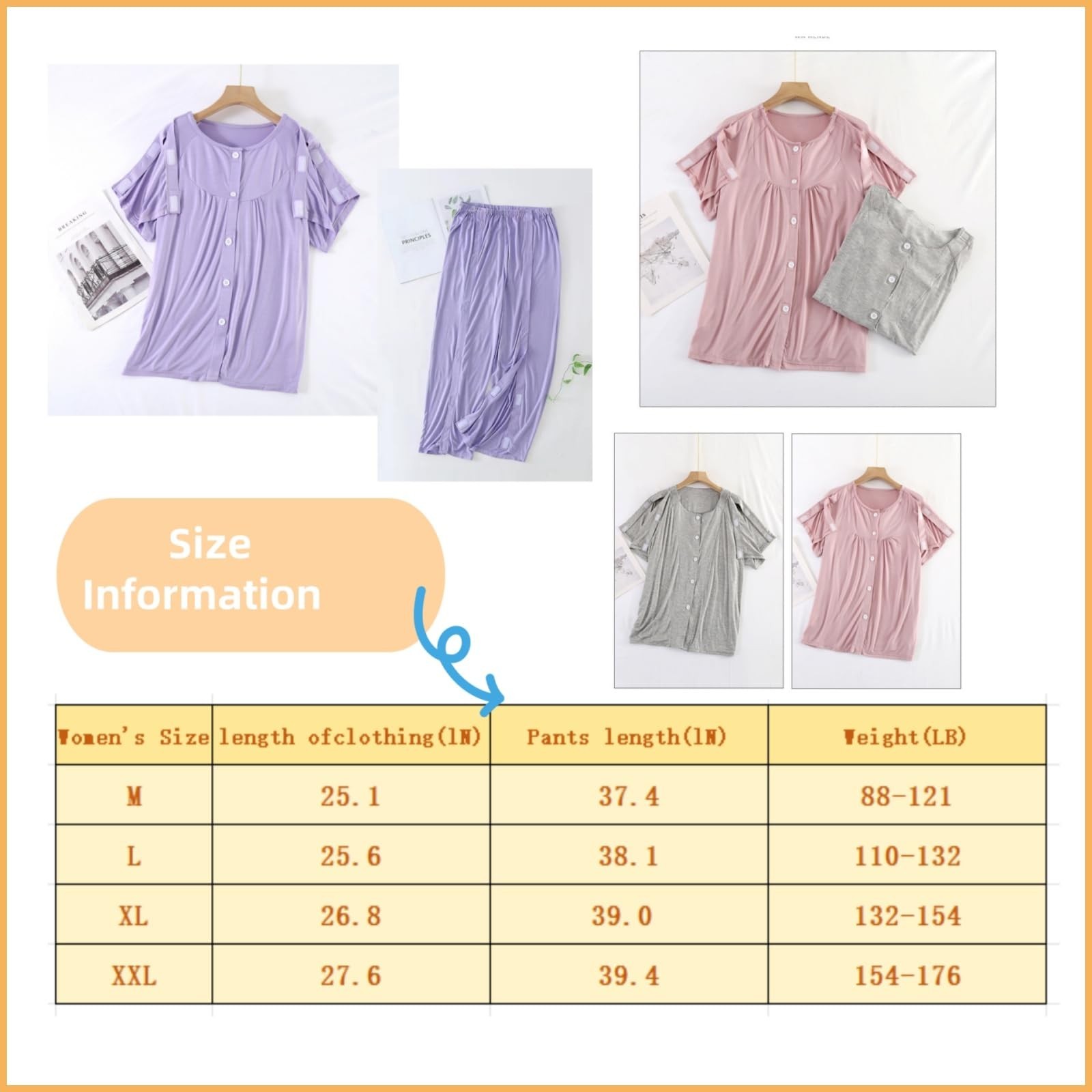 Unisex Bedridden Patient Clothing,Easy to Wear and Take Off, Modal,for Bedrid…