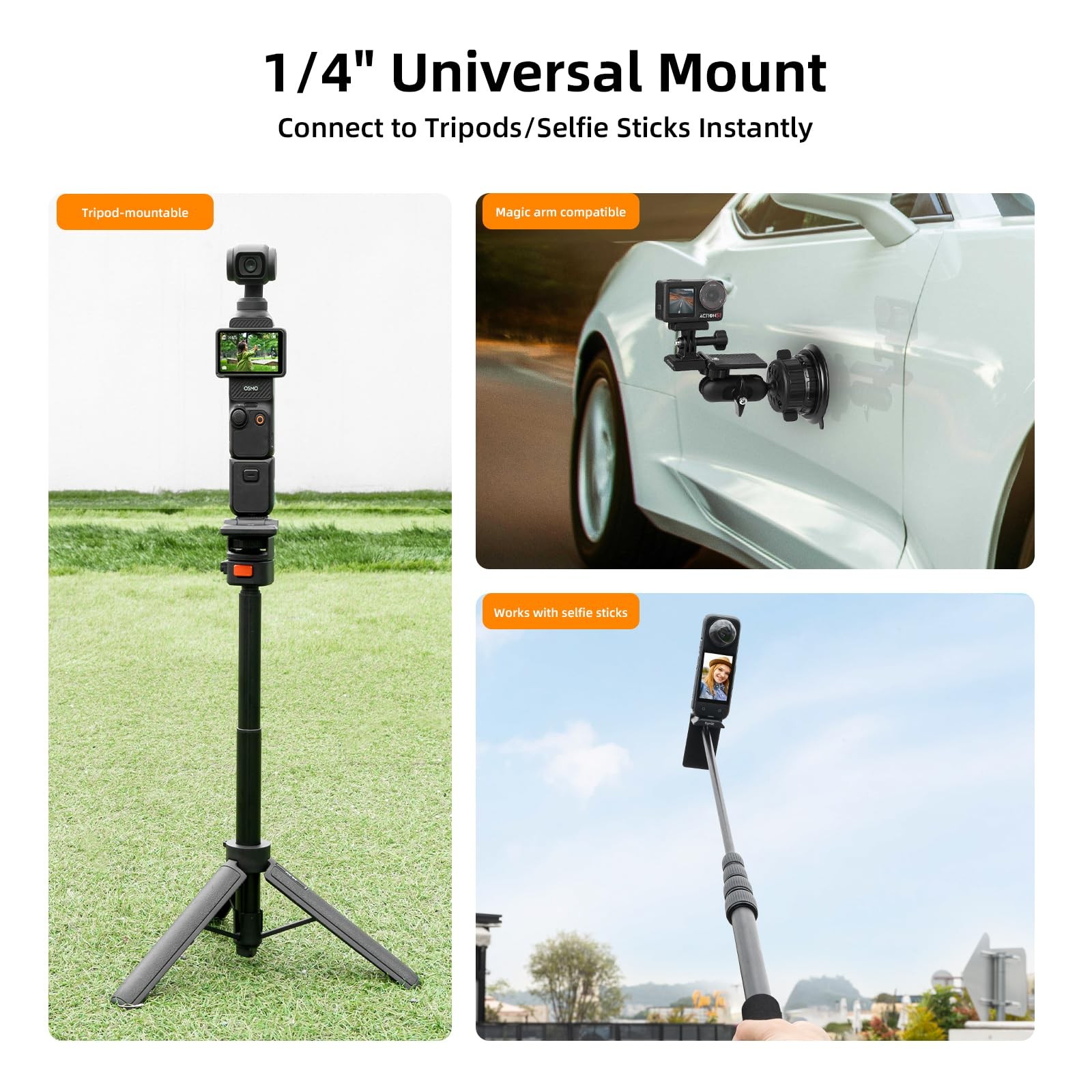 Magnetic Mount for Insta360 X5 X4, L magnetic mount stand insta360, Black