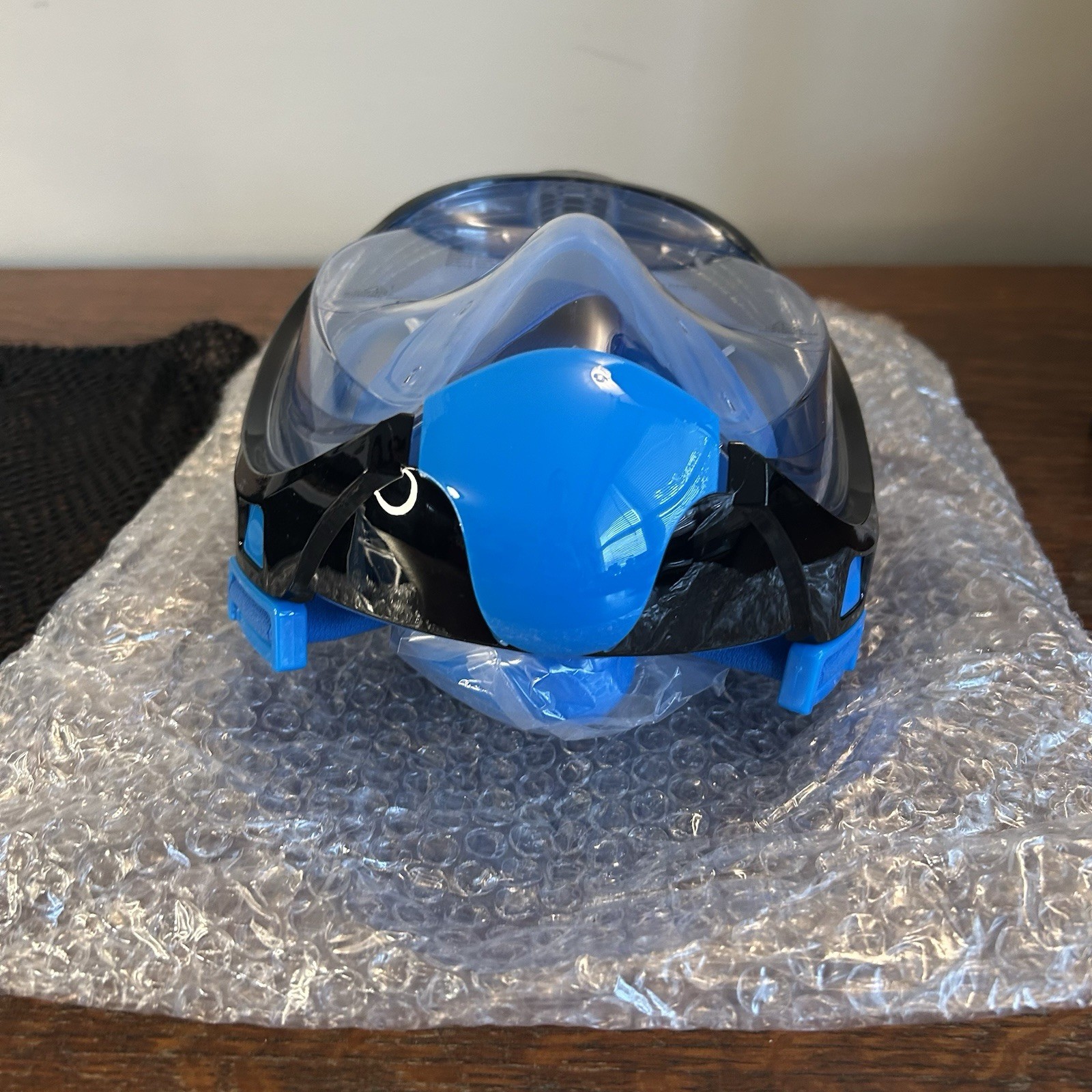 Full Face Snorkel Mask Adult Size L/XL Blue W Storage Bag, Manual, Accessories