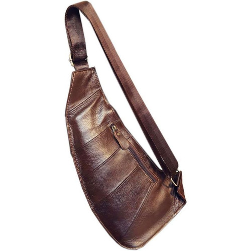 Leather Sling Bag Backpack for Men Women Crossbody Shoulder Chest Day Coffee