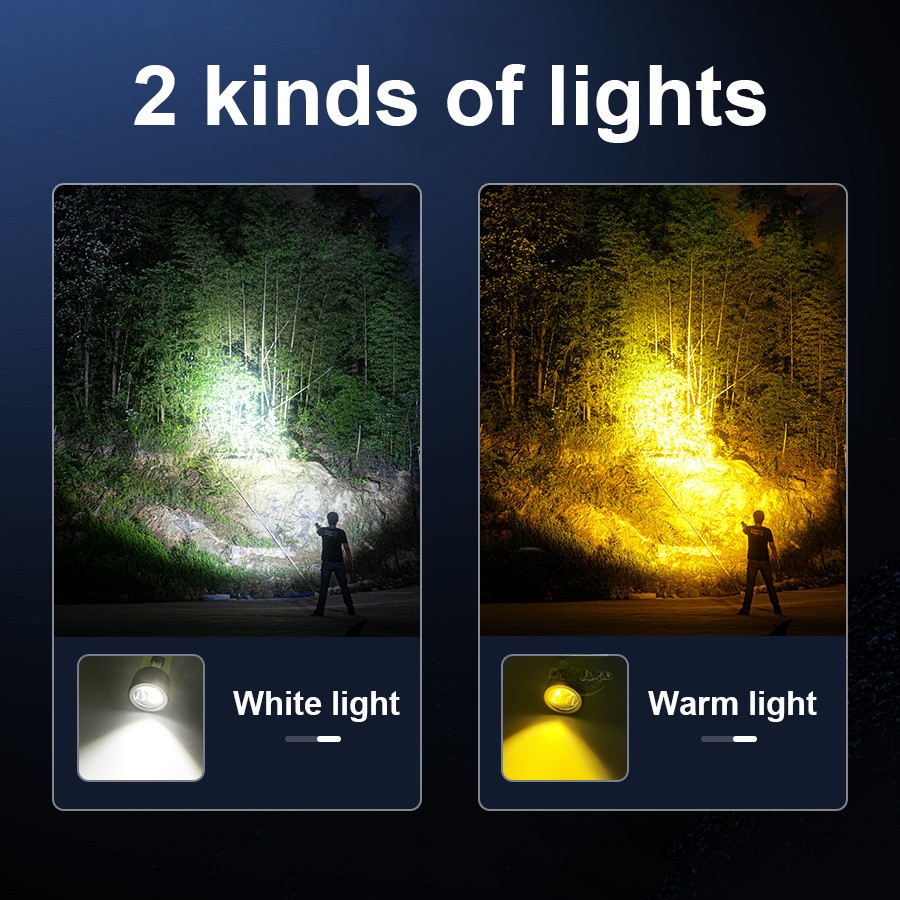 Underwater Lantern Professional Diving Flashlight IPX8 Fishing Diving Torch US