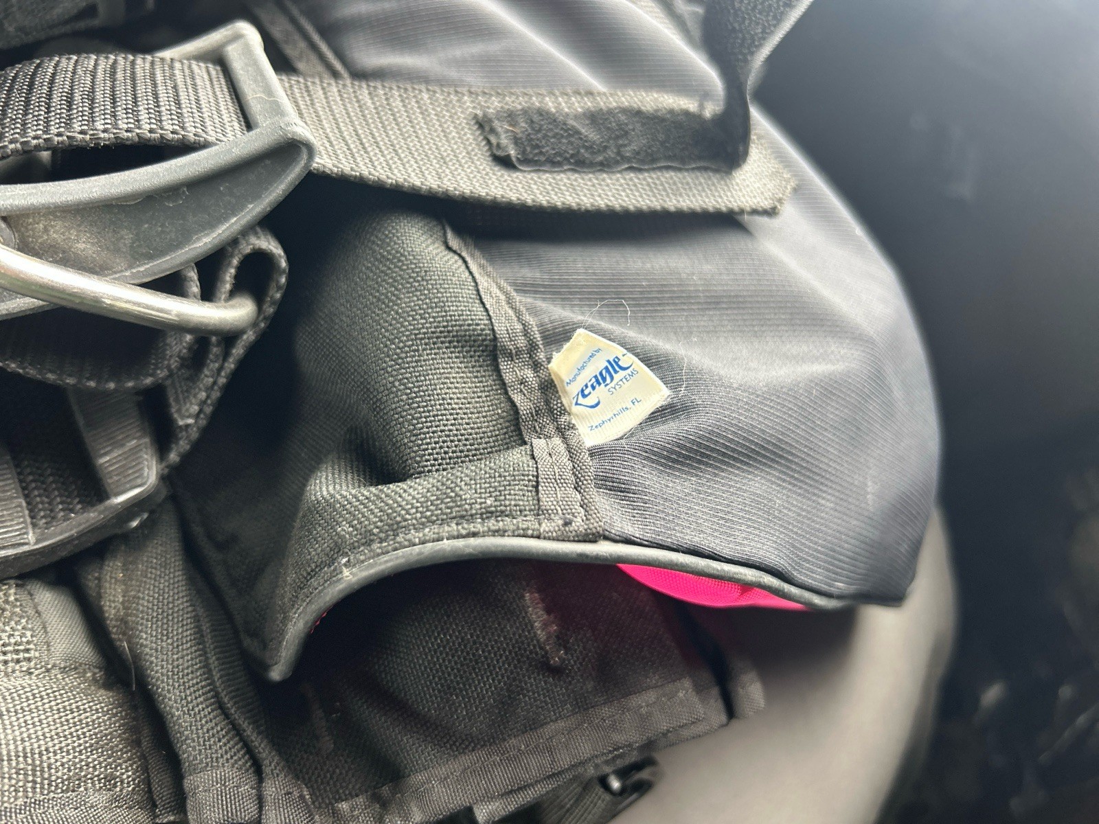 Zeagle System Scuba BCD Vest Size S Black/Pink w/ Inflator Hose & Pockets