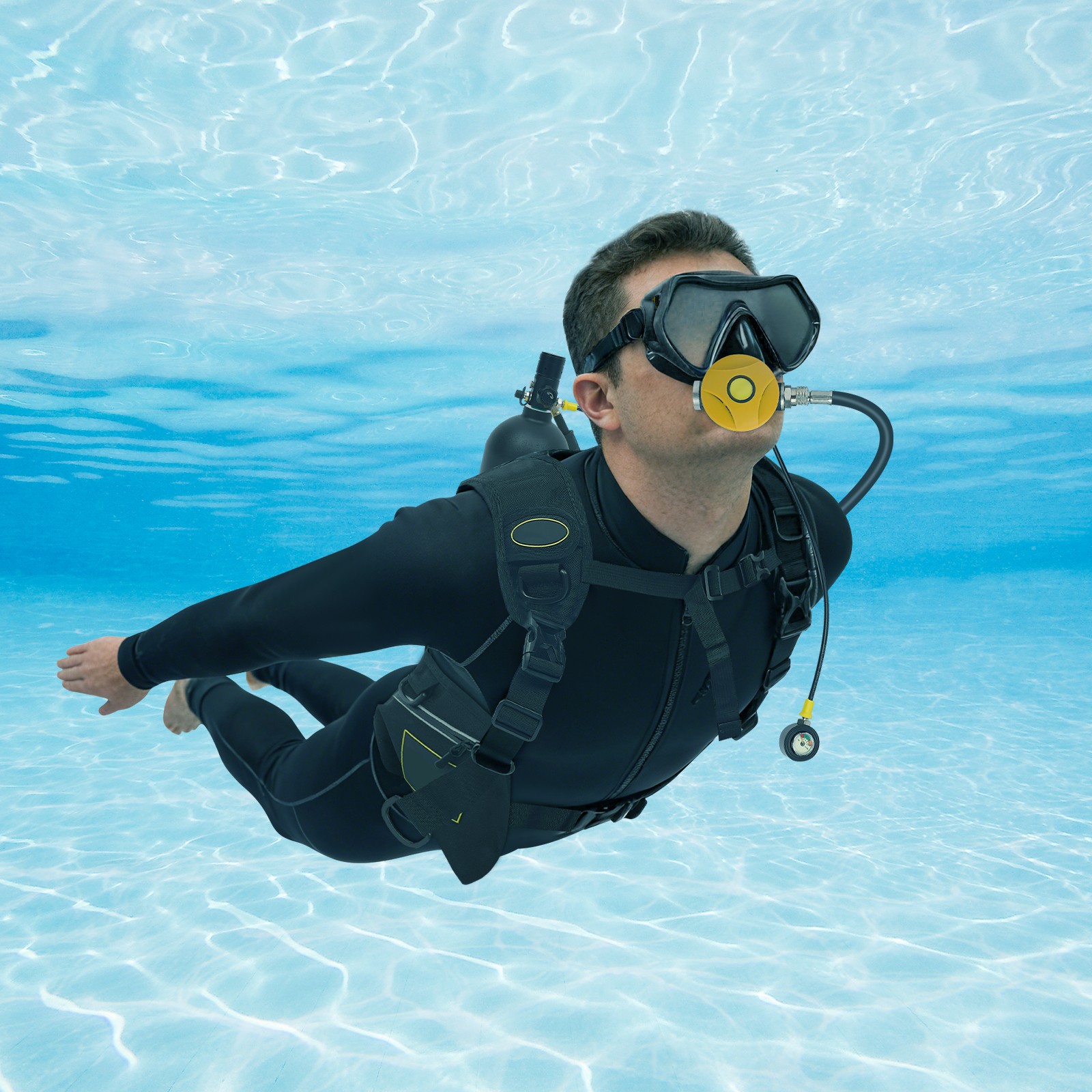 2 L Scuba Tank Kit Underwater Diving Tank Kit Lung Tank for Diving Entertainment