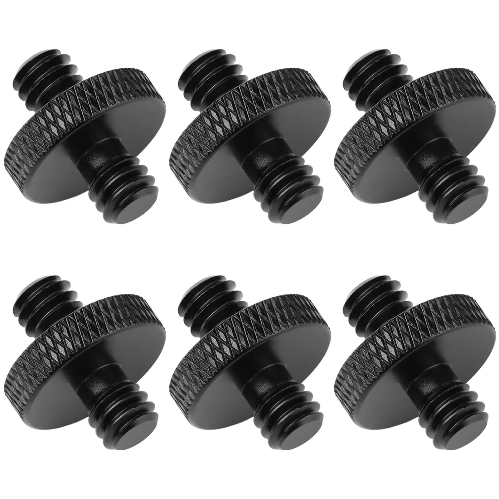 Frgyee 6 Pack 1/4″ Male to Threaded Tripod Screw Aluminium Alloy