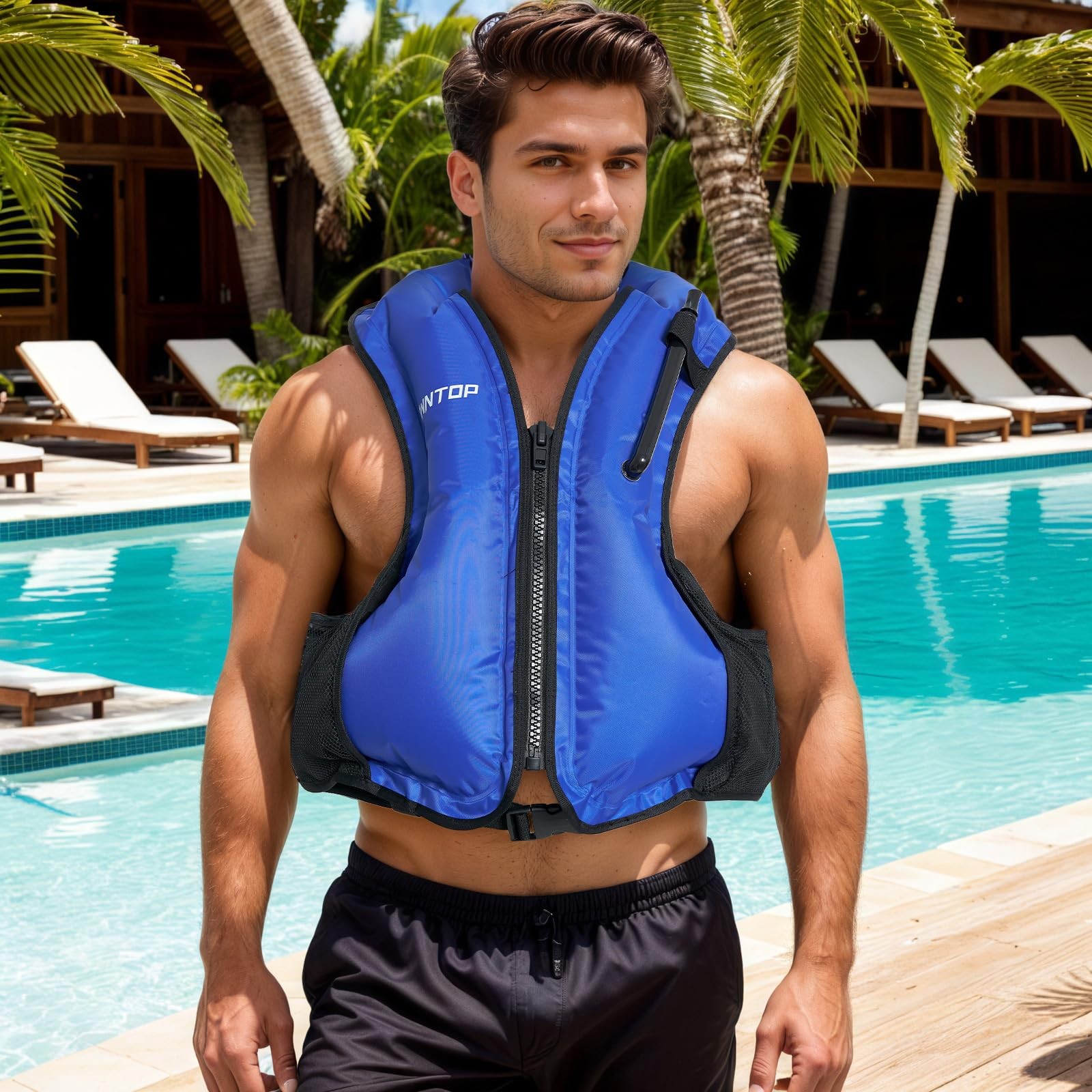 Owntop Inflatable Snorkel Vest For Adult Snorkeling Vests For Men Women Water