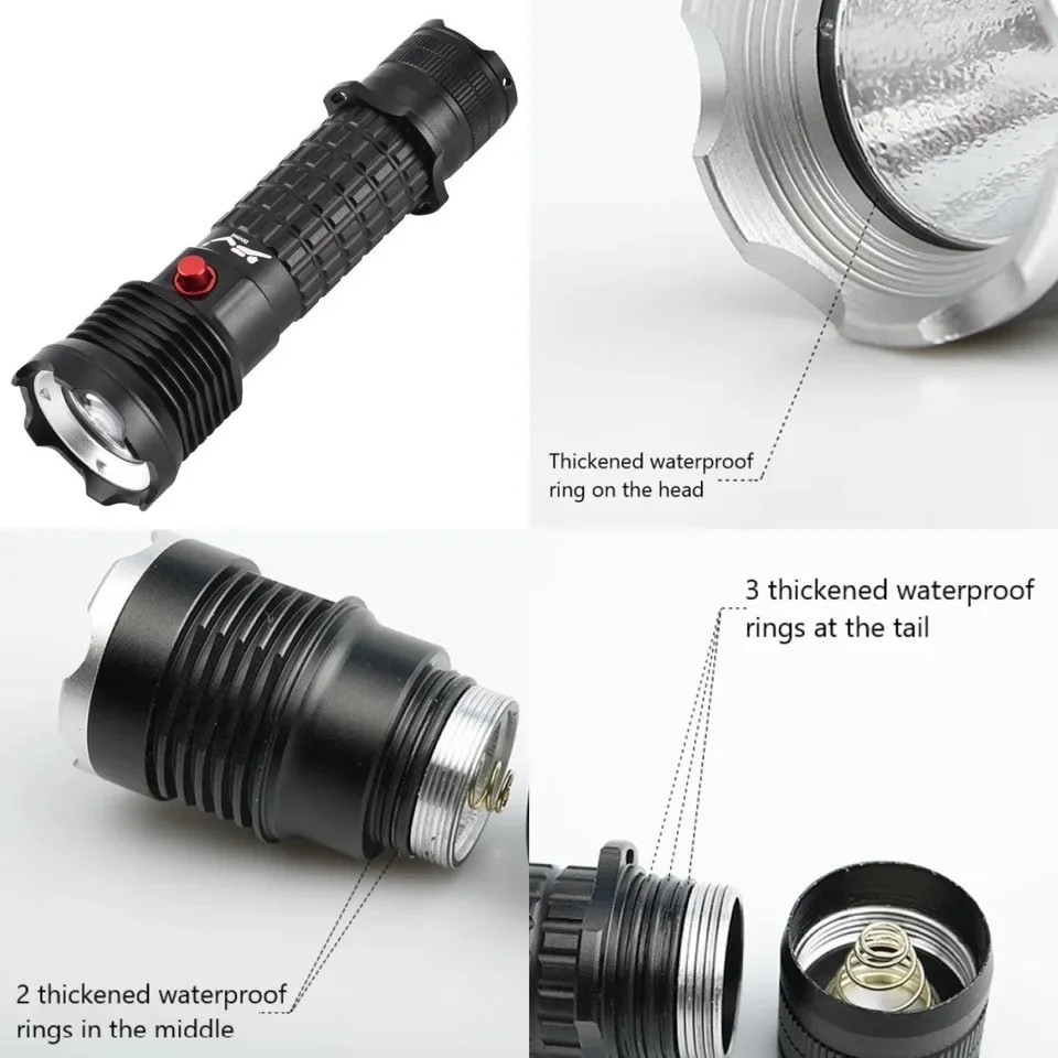 Super Bright Scuba Diving Flashlight Waterproof Underwater Dive Snorkeling Torch