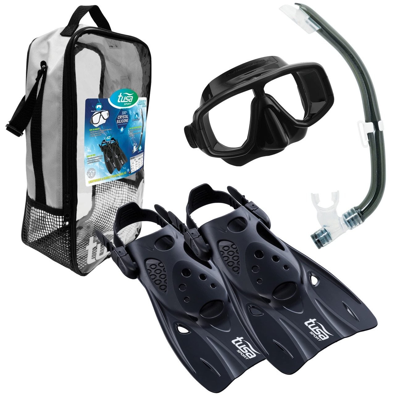 TUSA Mask Snorkel Fin Pack
