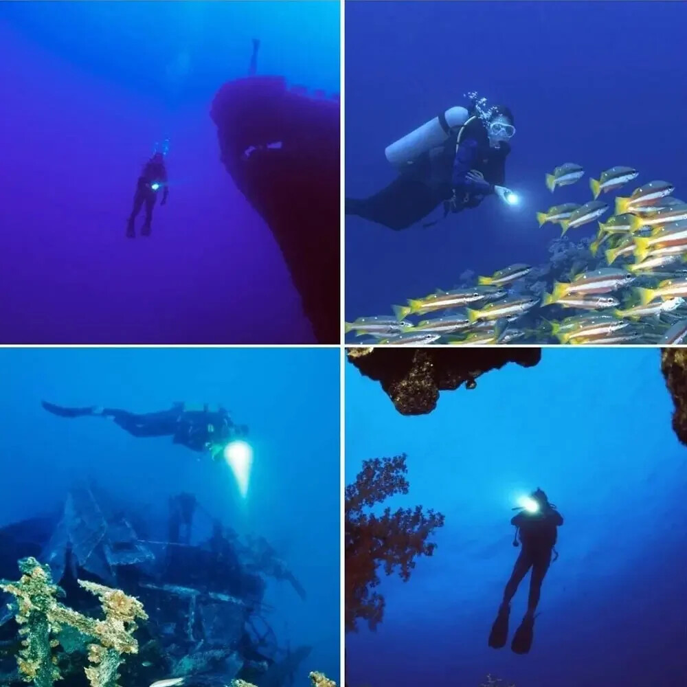 Powerful 300000LM Strong Light LED Diving Flashlight Professional Diving Torch