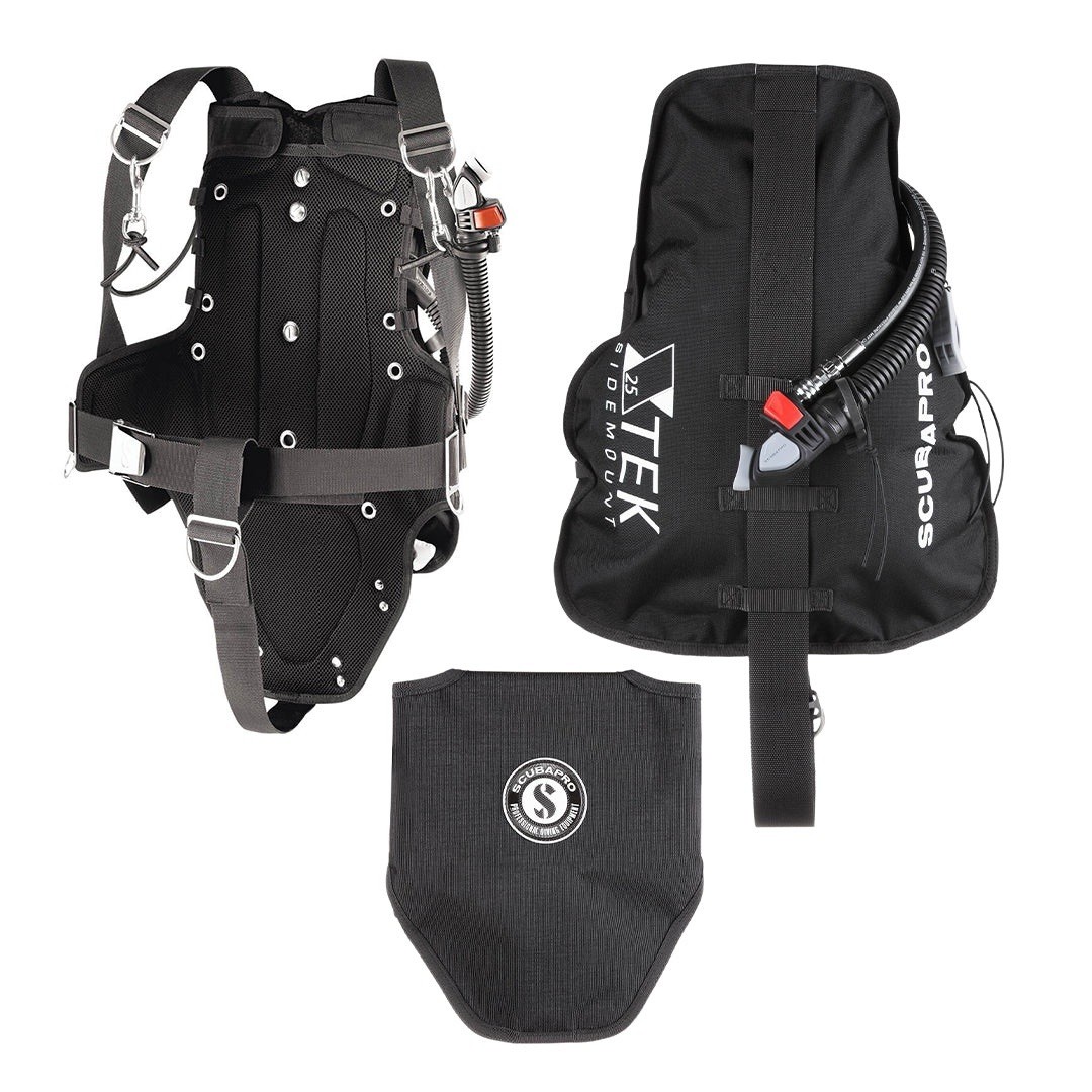 NEW ScubaPro X-Tek Sidemount System Harness & 2 Wings. 25 LB & 45 LB. Full Kit