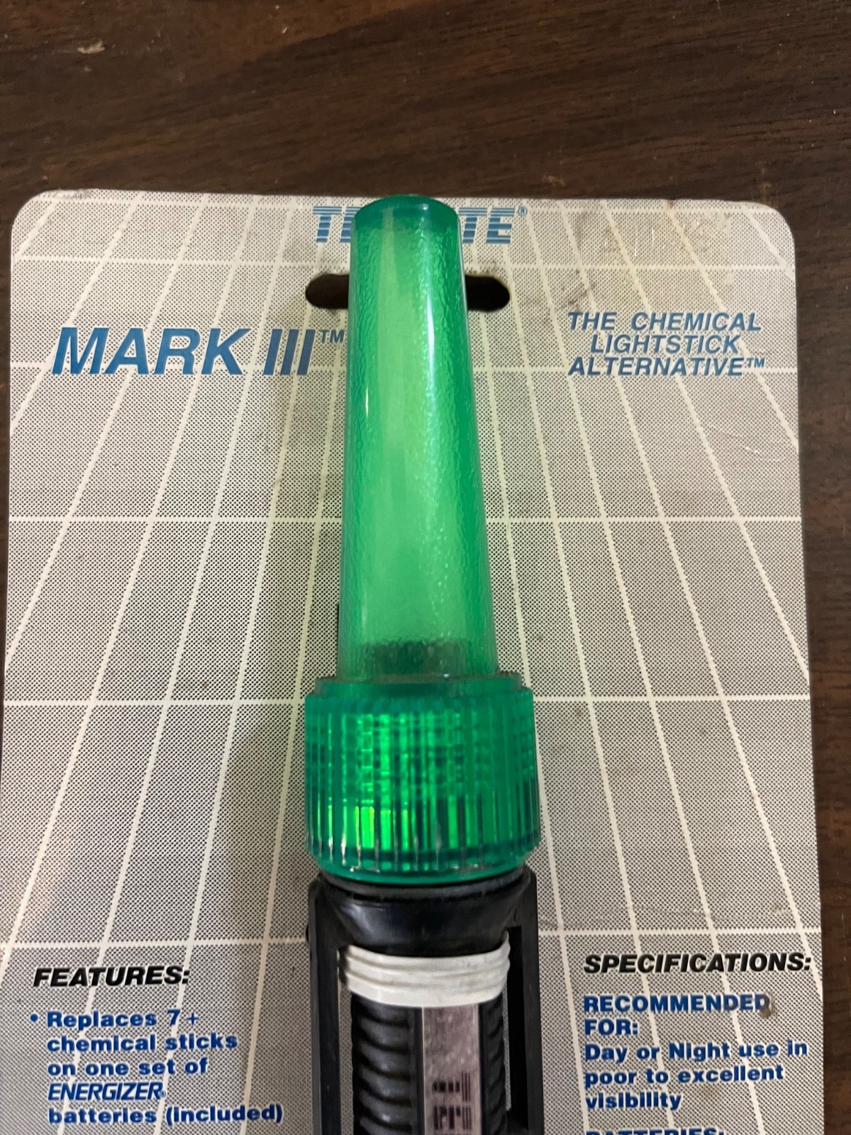 New Old Stock Tektite Mark III Dive Lightstick Made in USA Green Bulb