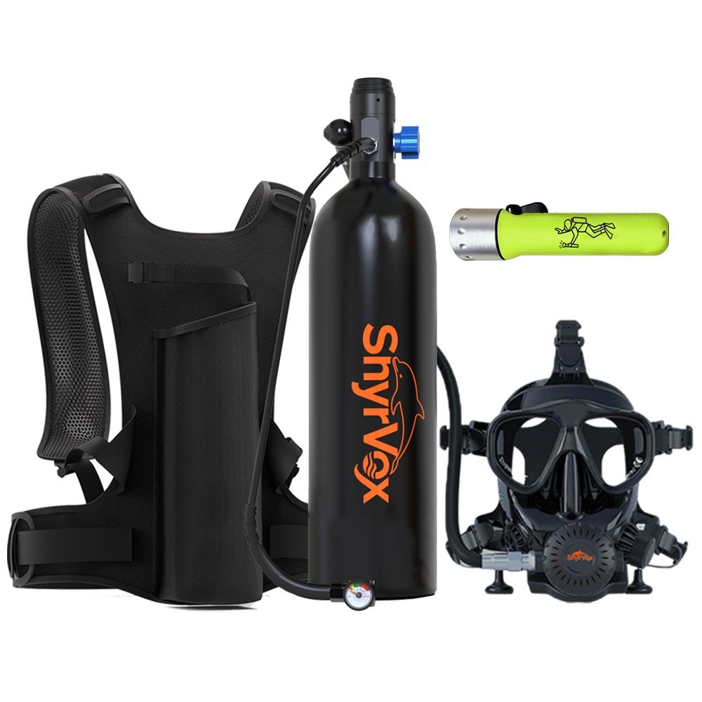 Scuba Tank Kit 1.9L with Full Face Mask,Portable Lung System for Short Time