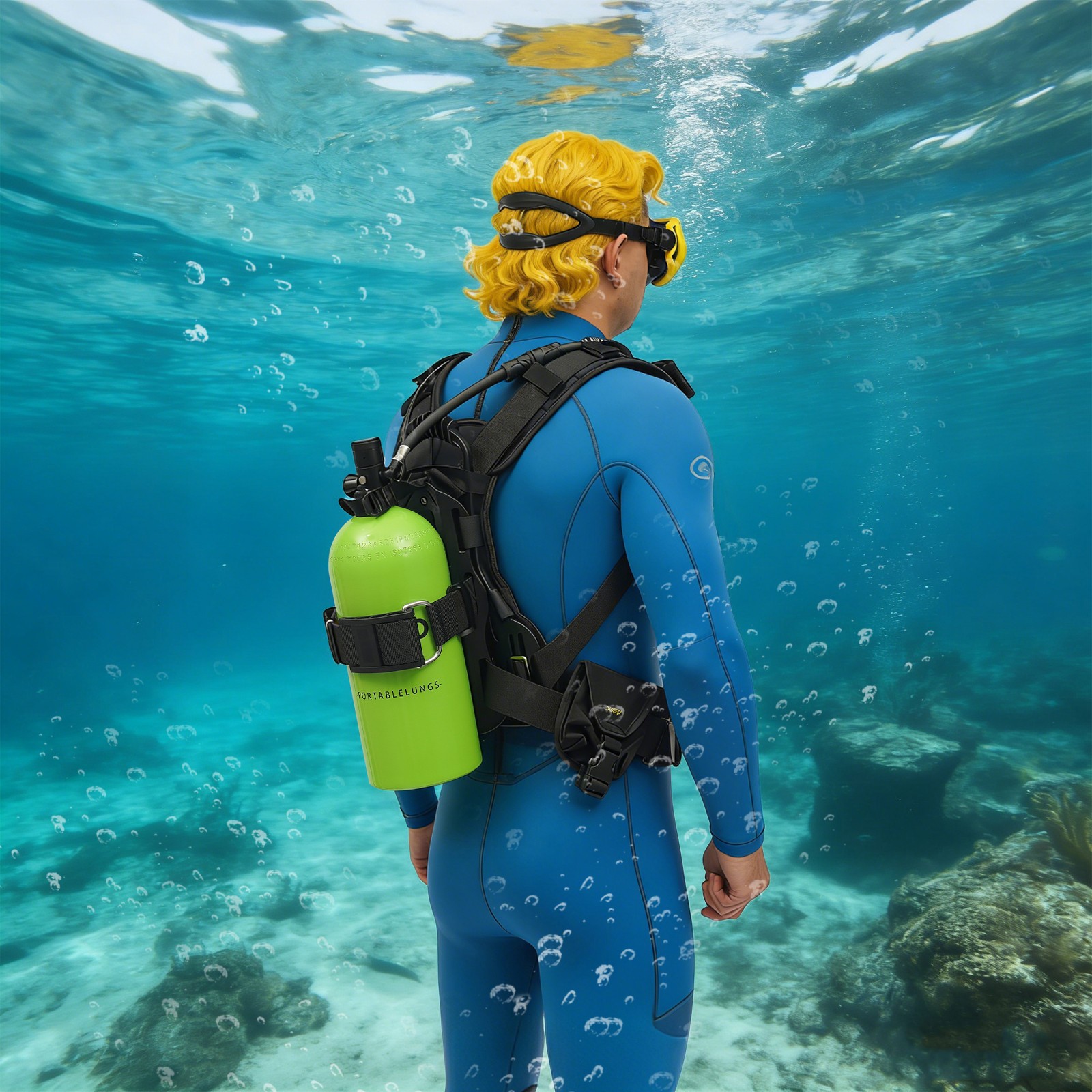 For Underwater Recreation Diving Scuba Tank Kit 3L Scuba Tank Diving Equipment