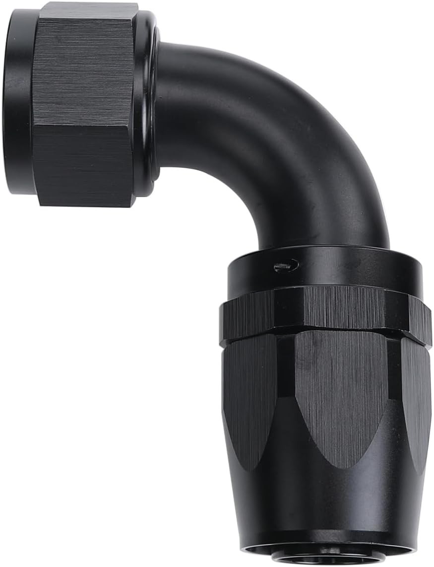 -20 AN 90 Degree Swivel Hose End Fitting Tight Radius 20AN 90 Degree – Black