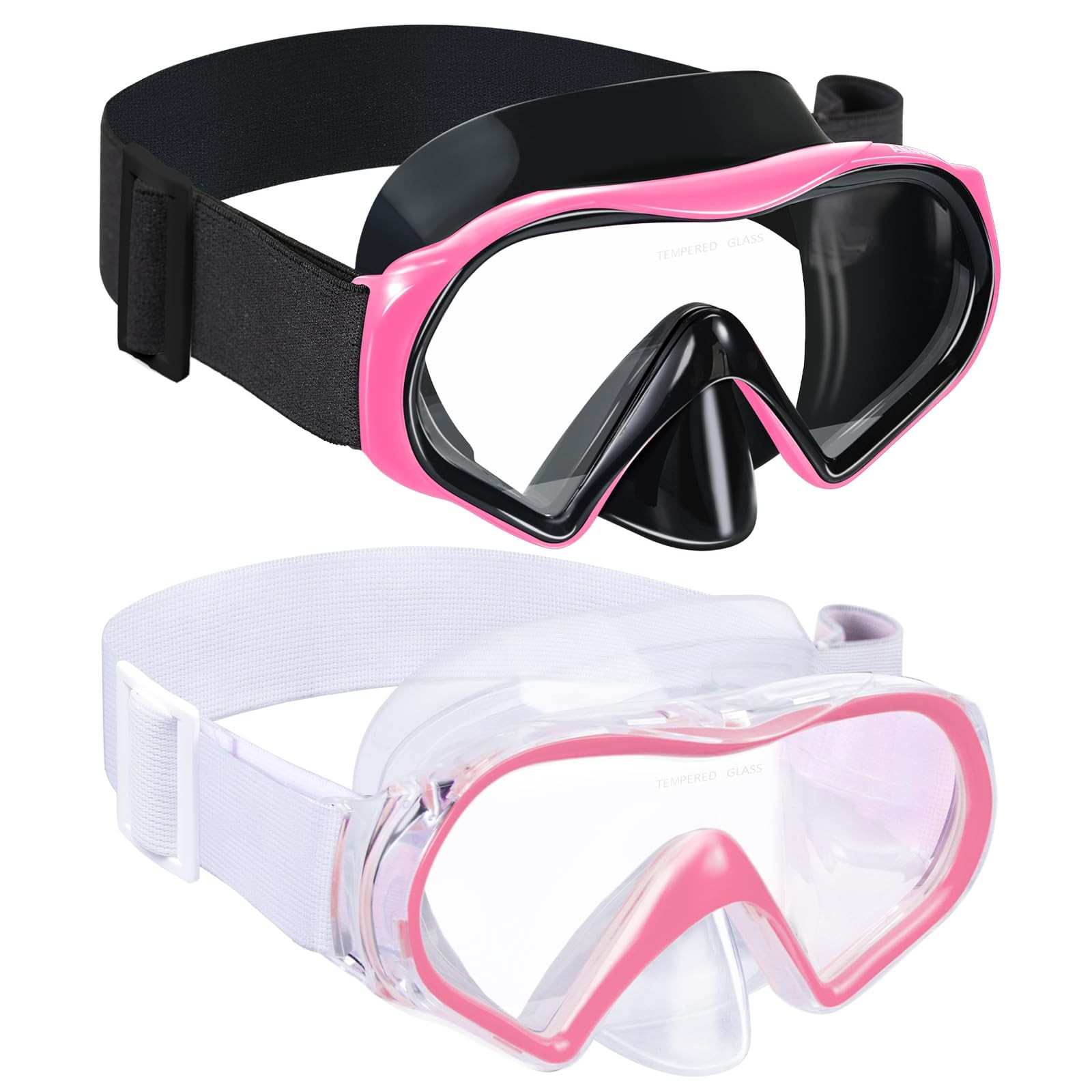 Aegend 2-Pack Snorkel Mask Goggles Nose Cover Adjustable Soft Knitted Strap