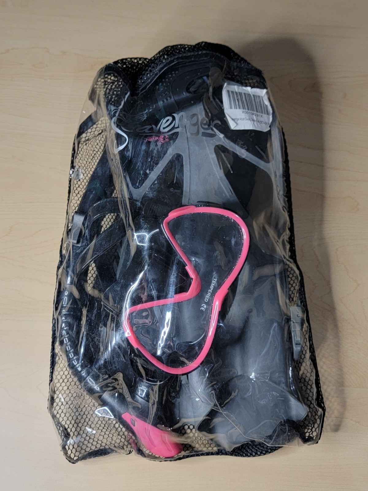 Seavenger Pink Snorkel Set – Fins, Mask, Snorkle Travel Bag – Size S/M