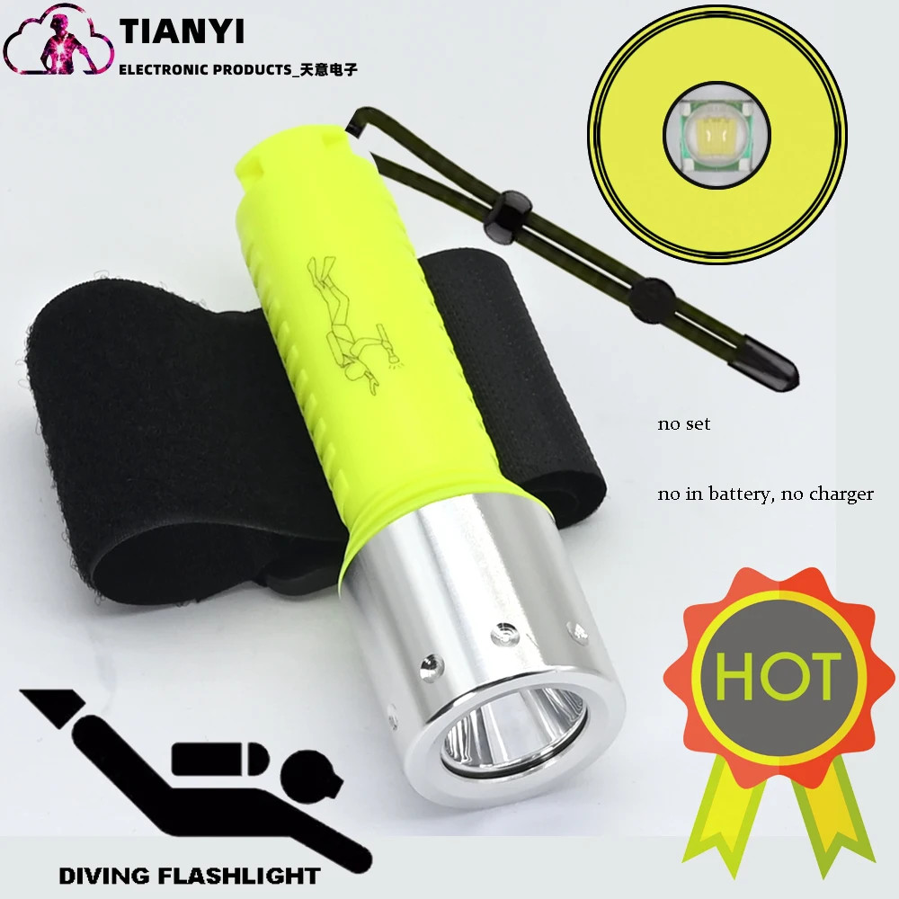 1100 Lumen Diving Flashlight Bright Submarine Light Scuba Safety Lights Waterpro