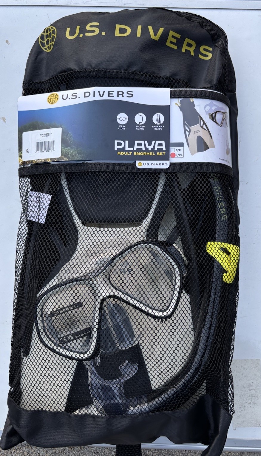 U.S. DIVERS Playa Adult Snorkeling Set L/XL (New)