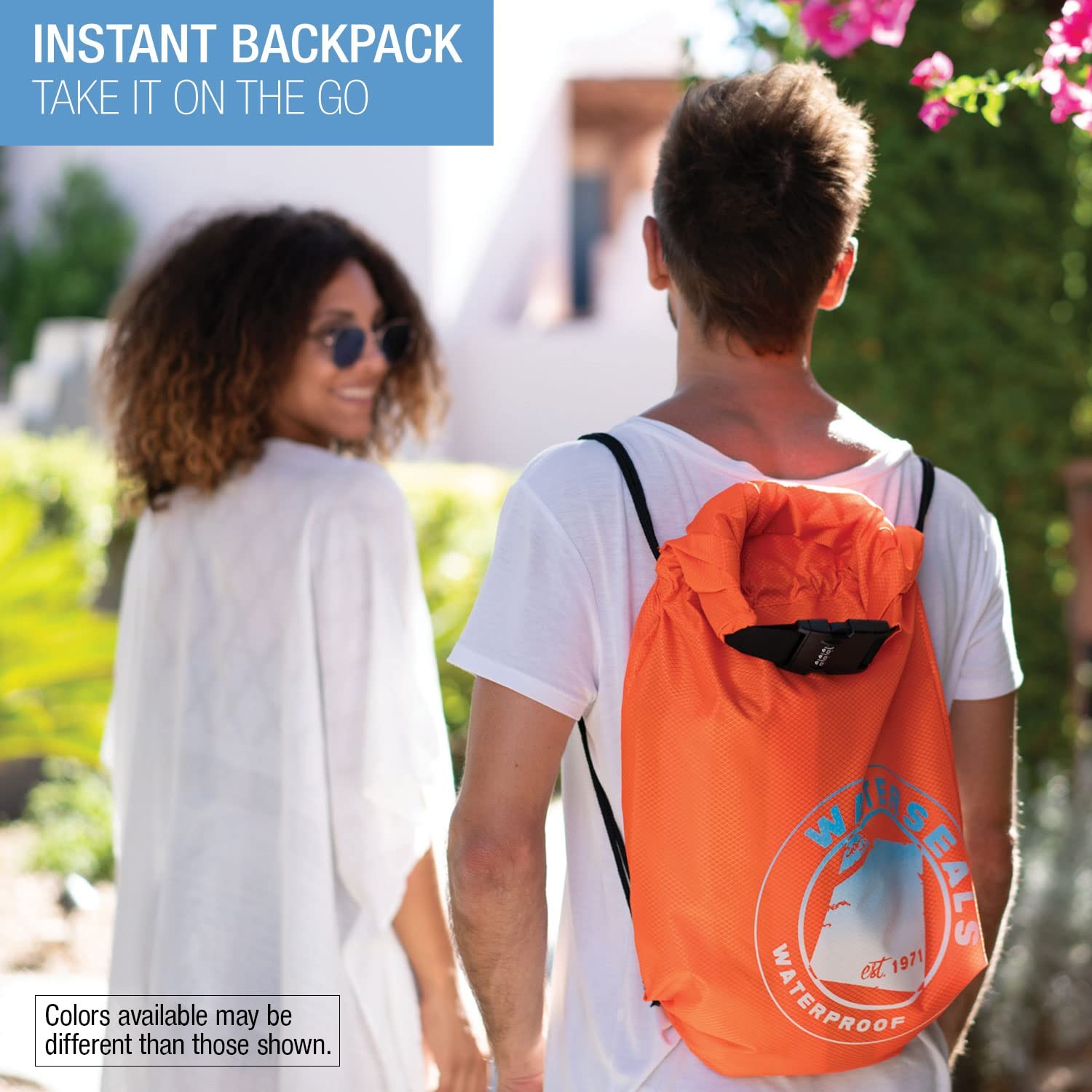 Lewis N. Clark WaterSeals Cinch Locking Backpack | Waterproof One Size, Black