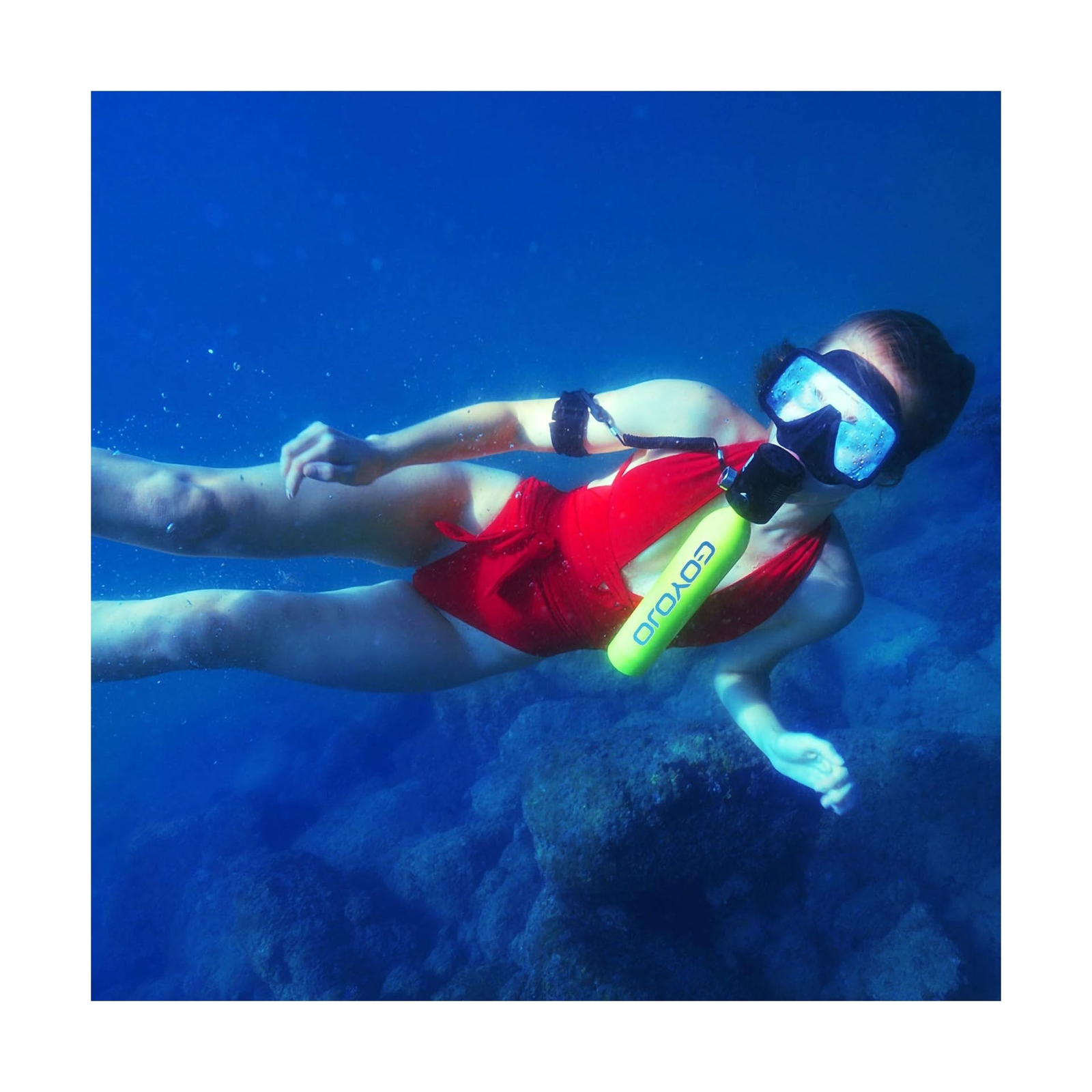 GOYOJO 0.5L Mini Scuba Tank with Pump, Portable Diving Tank, Lung Tank Kits w…