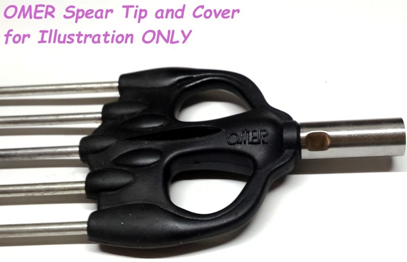 AfterMarket OMER Adapter 3/6″-24 Female by 7mm-1 Male Polespear Multi Prong Tip