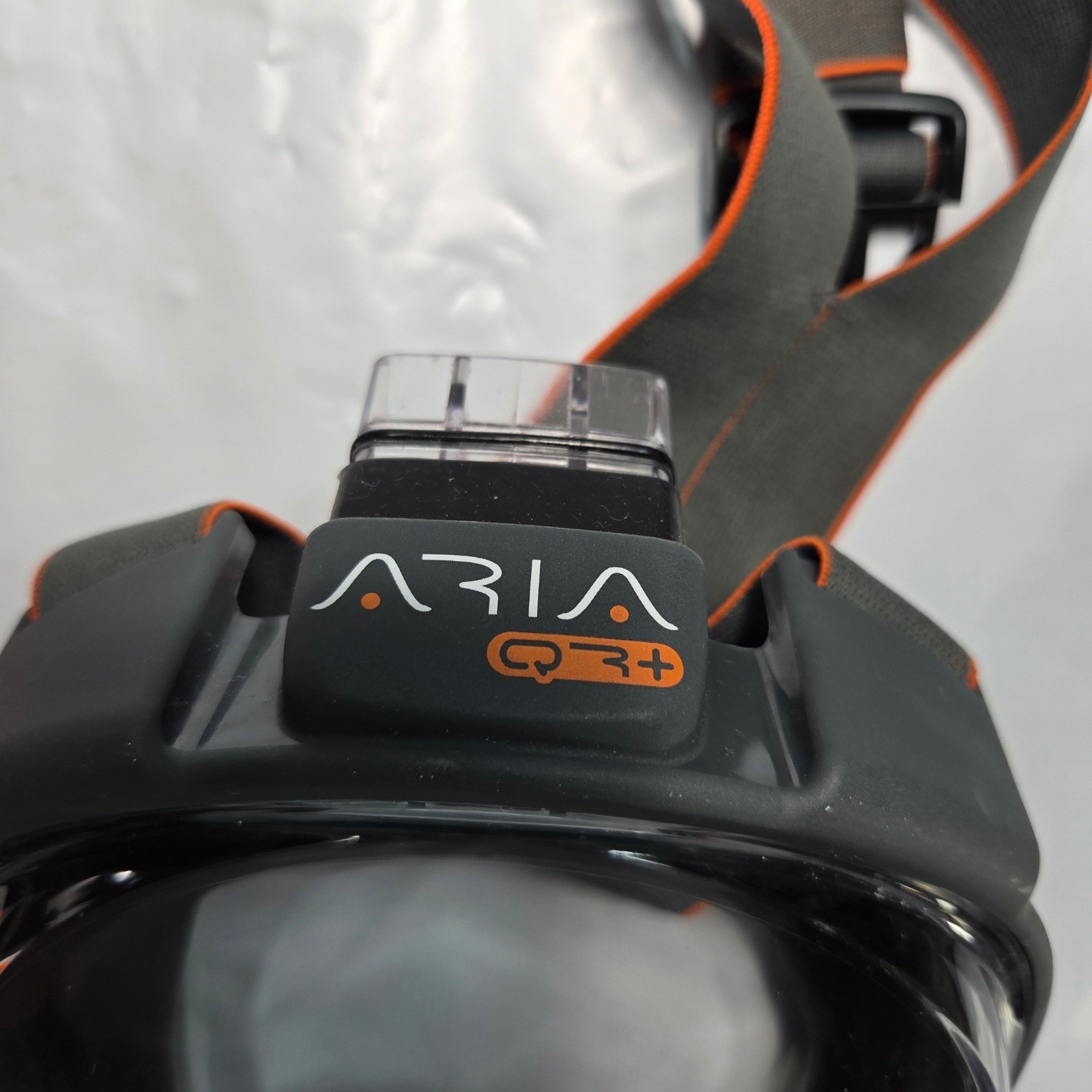 Ocean Reef Aria QR+ Full Face Snorkel Mask Black Orange Medium Large with Case