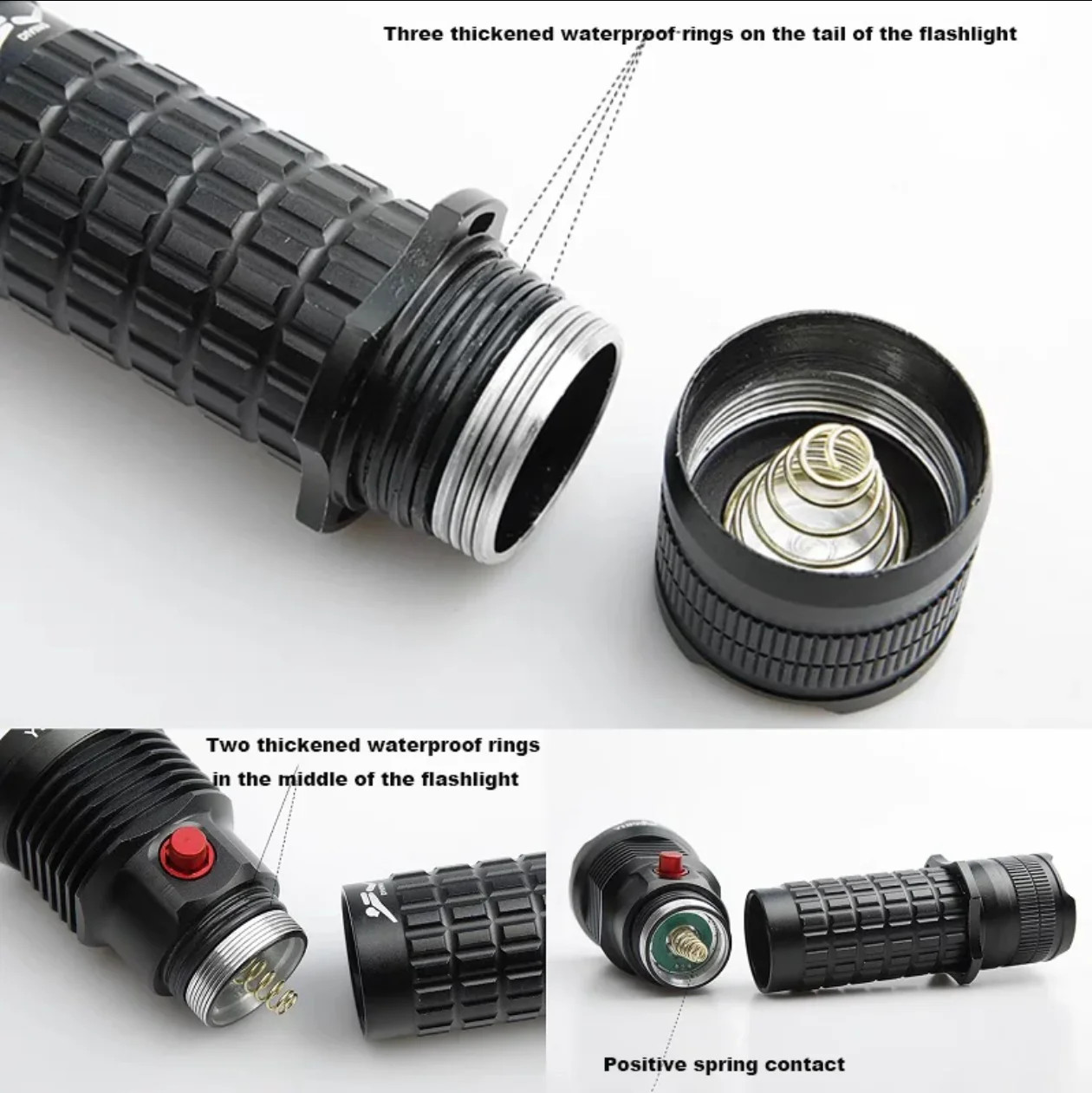 Professional Underwater Scuba Diving Flashlight LED Waterproof Dive Light Lamp