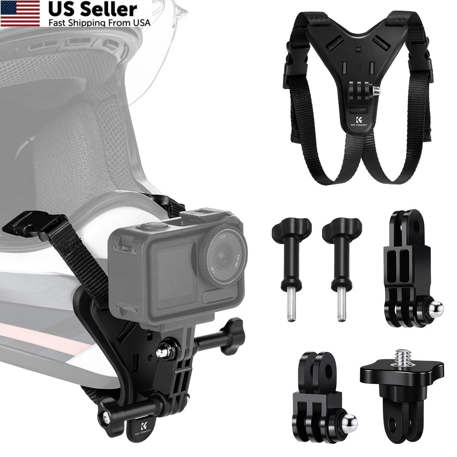K&F CONCEPT Upgrade Action Camera Motorcycle Dirt Bike Helmet Chin Strap…