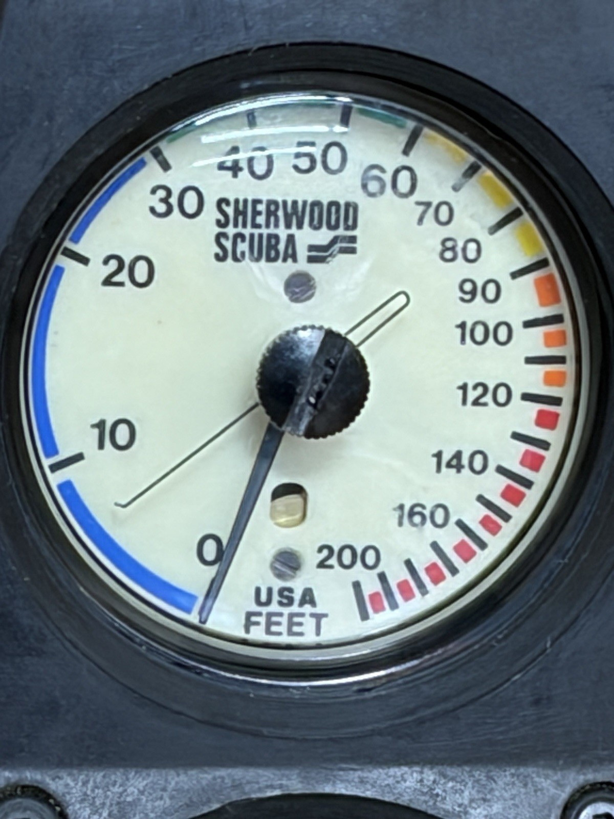 Vintage Sherwood Scuba 2‑Gauge Console SPG + Depth Gauge 1980s Untested