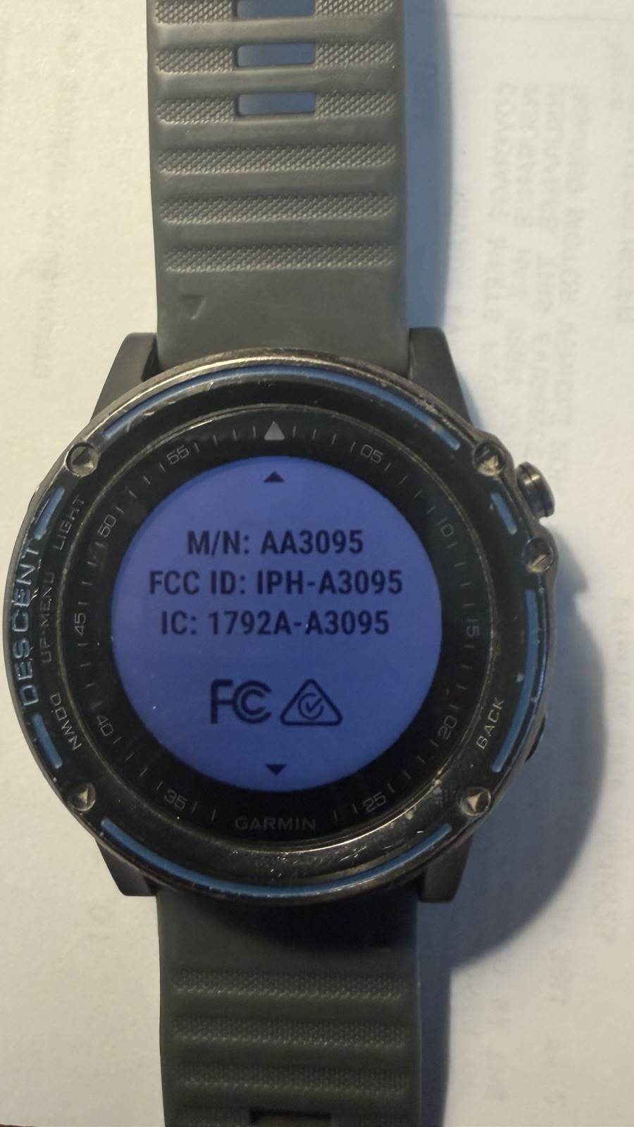 Garmin Descent Mk1 Dive Computer Watch w/ Charging Cable (MPN AA3095)