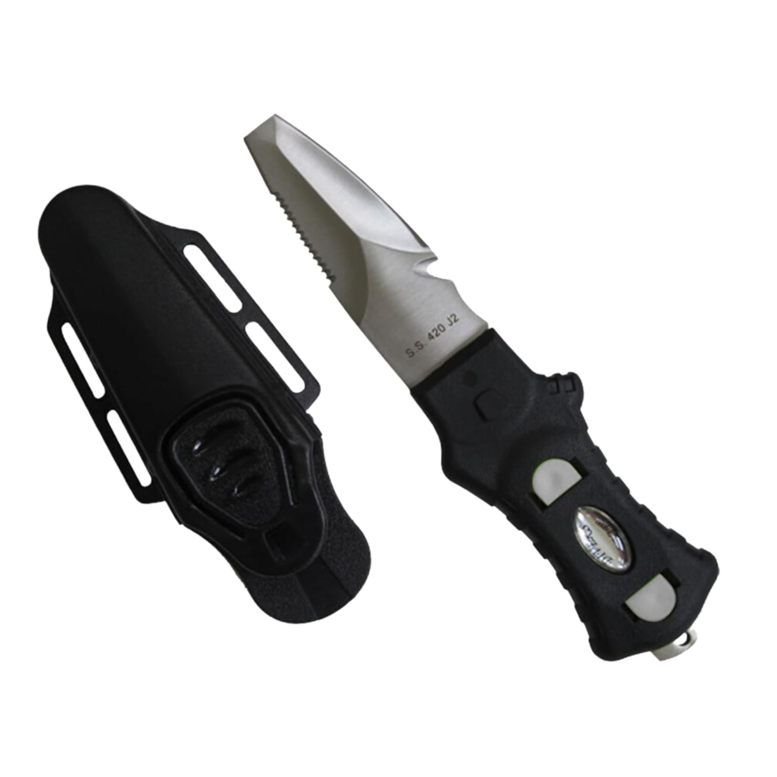 Scuba Choice Compact Stainless Steel Blunt Tip Dive Knife – 2.3″ Plain Edge B…