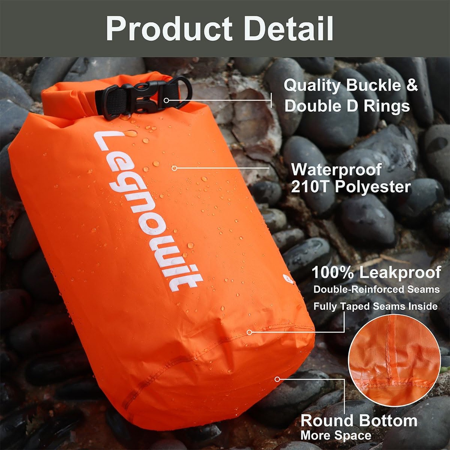 Dry Bag, 3 Pack/5 Pack Waterproof Lightweight Small & Large Dry Sacks for Out…