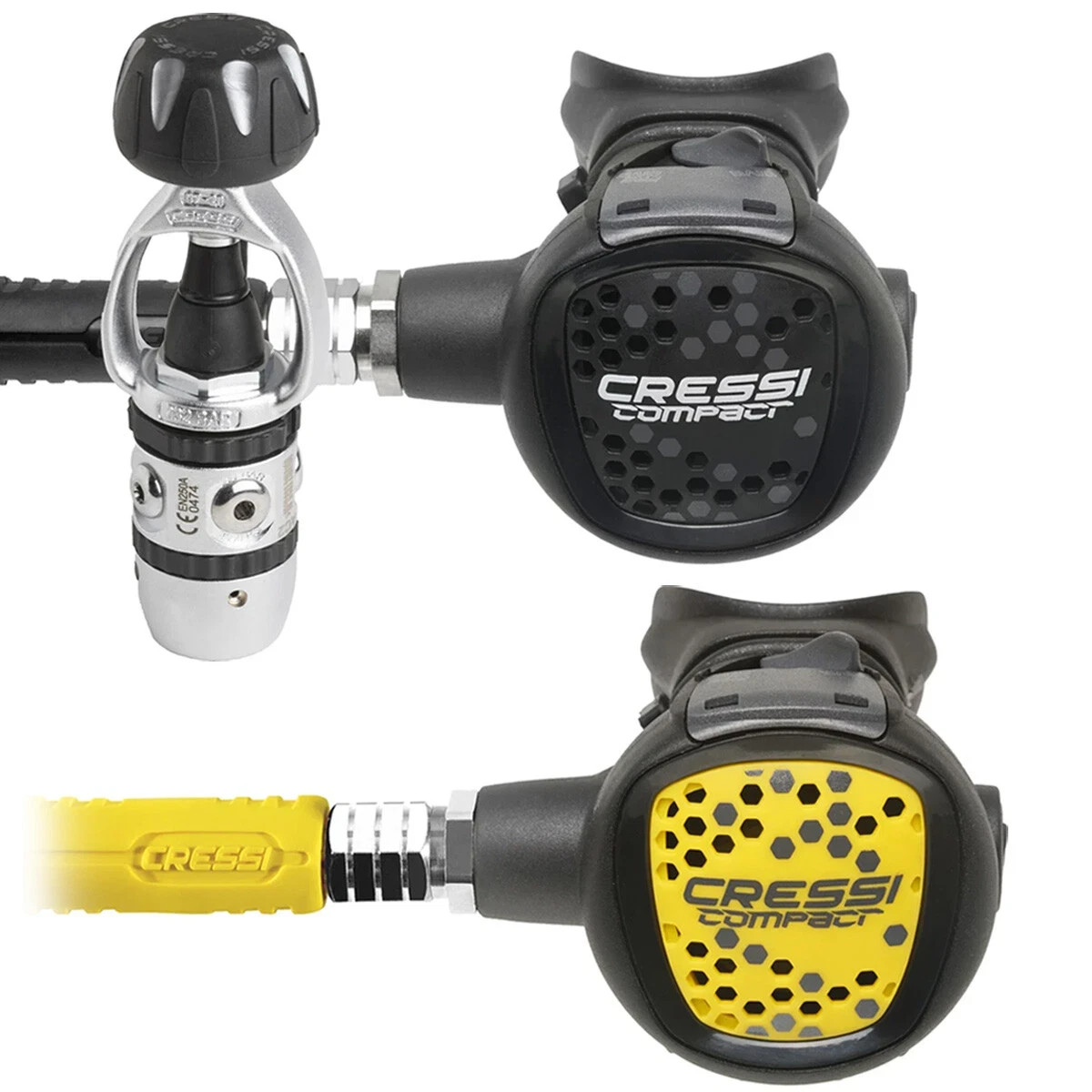 Cressi low profile Compact Scuba diving 2nd stage Regulator ( 1 per order)