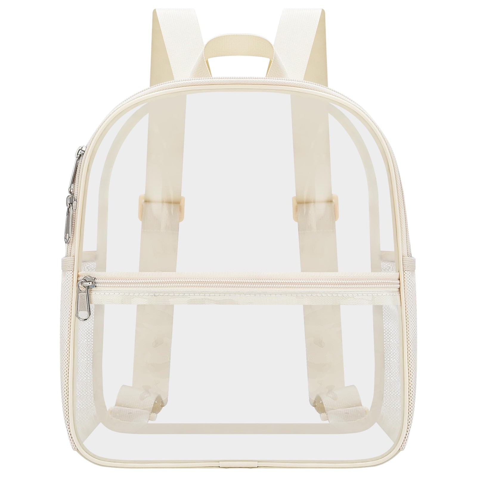 Oraben Clear Backpack Stadium Approved, Celar Bag 12 x 6 x 11 Small, Cream