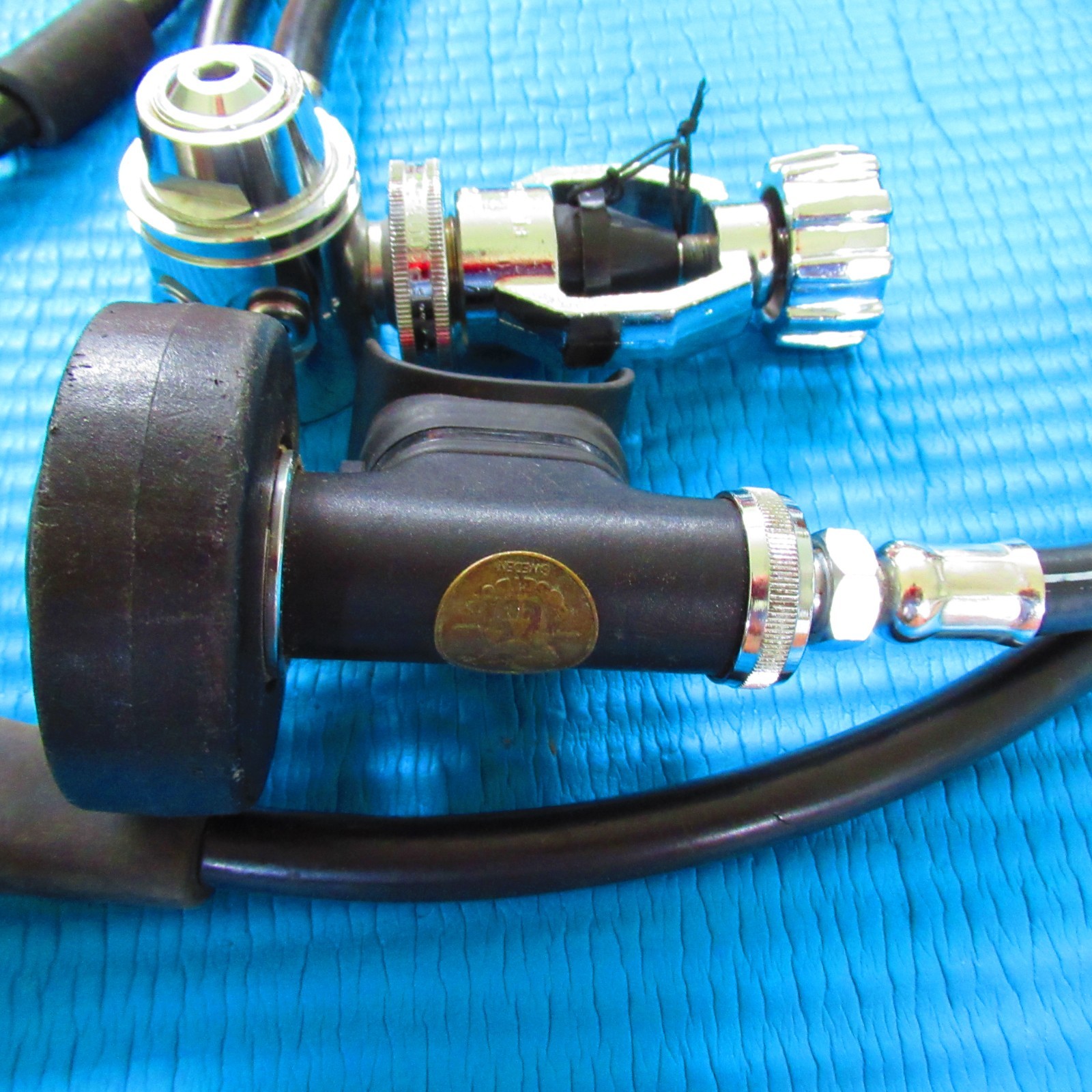 Vintage Poseidon 3960 1st Stage Scuba Diving Regulator with Cyklon 2nd Stage.