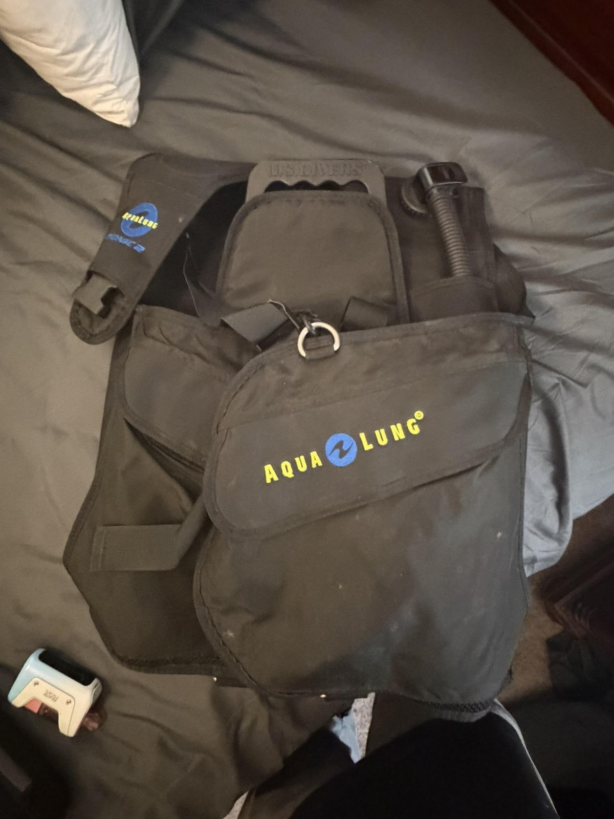Aqua Lung Scuba BCD Buoyancy Compensator Jacket Black U.S. Divers Vest Harness