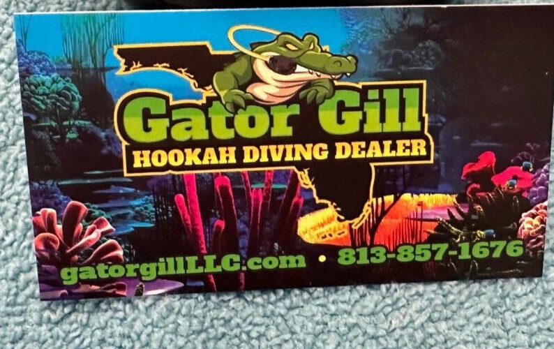 Hookah Diving 5 micron filter with Gator Gills POLY FIBER CARBON element design.