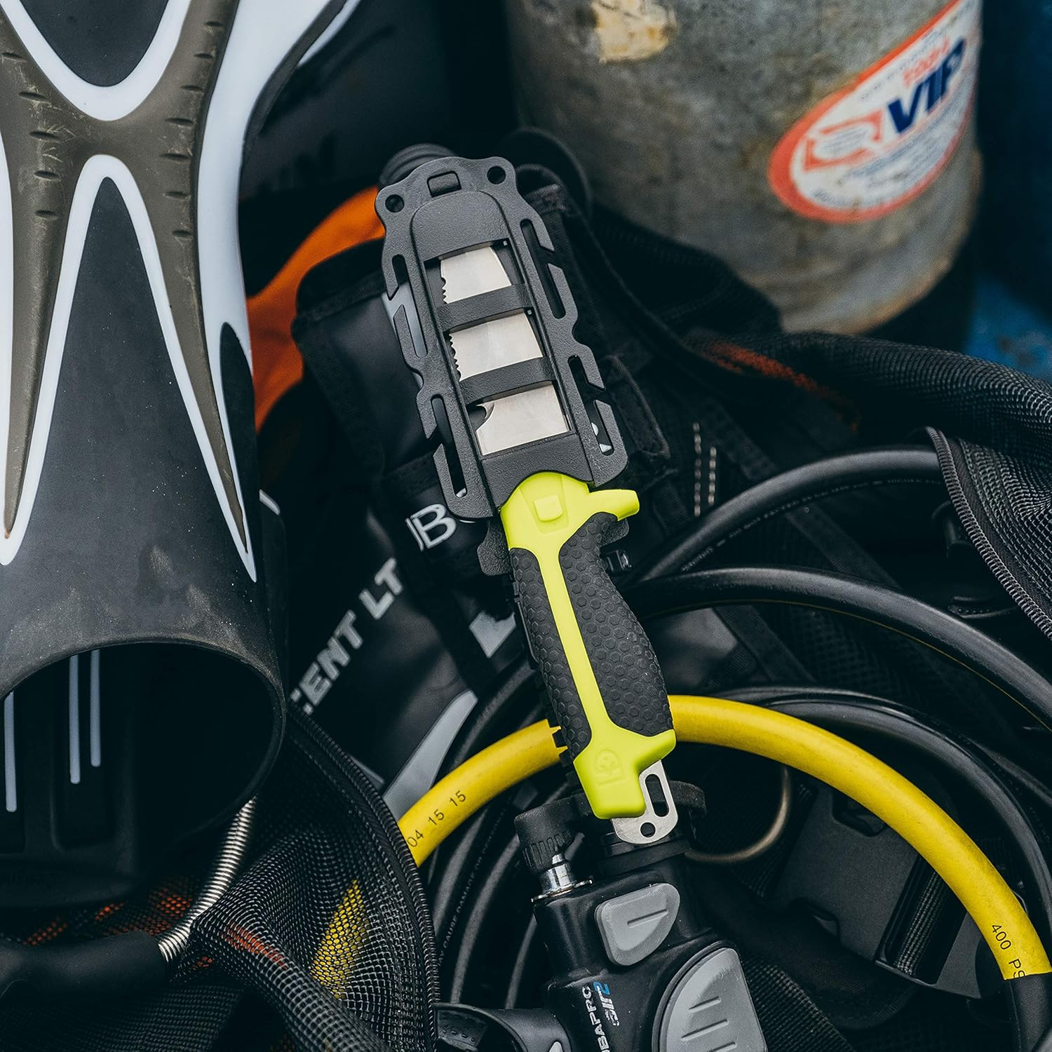 Tanu Dive and Rescue Knife with Sheath, 3” Blunt Tip Blade