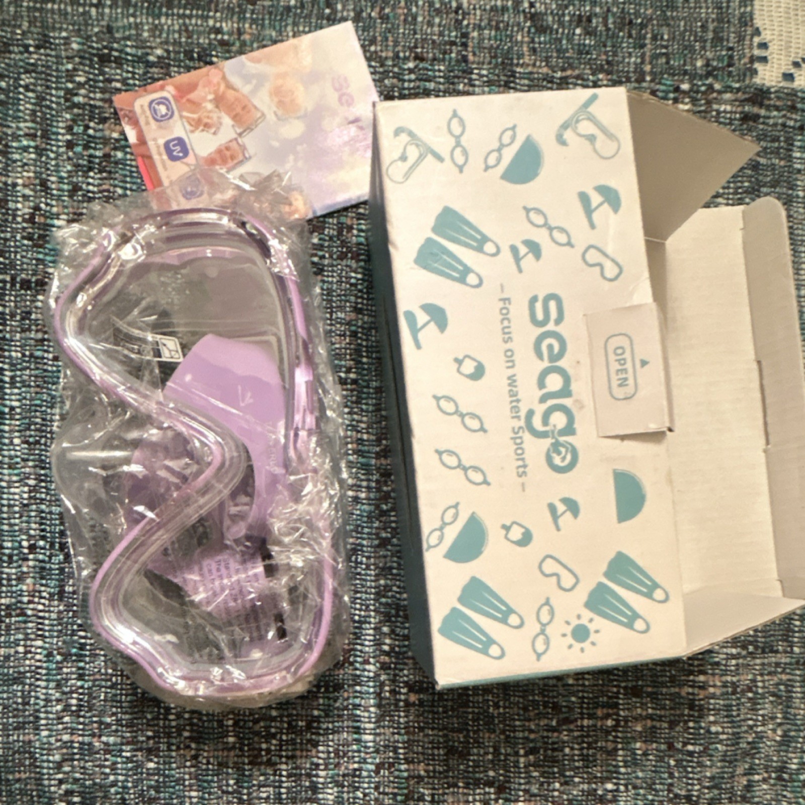 Seago SG-DV212 Purple Scuba & Snorkeling Mask Anti-Fog UV Protection Leak-Proof