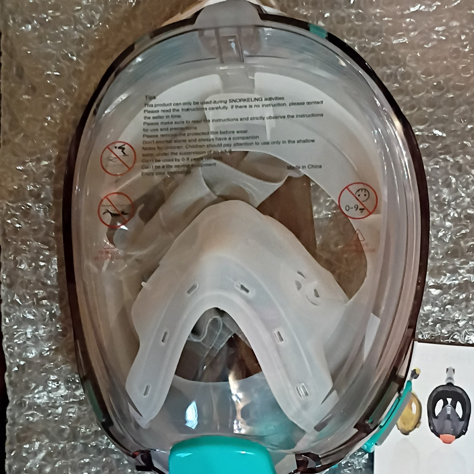 Full Face Snorkel Mask One Size, Yellow/Black/Red Options Shown