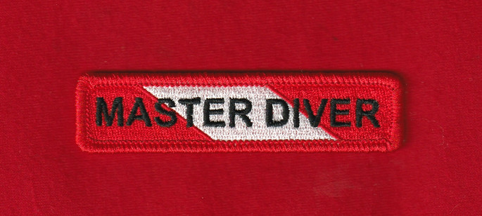MASTER DIVER Chevron Rocker SCUBA Certification Diving Patch Fully Embroidered