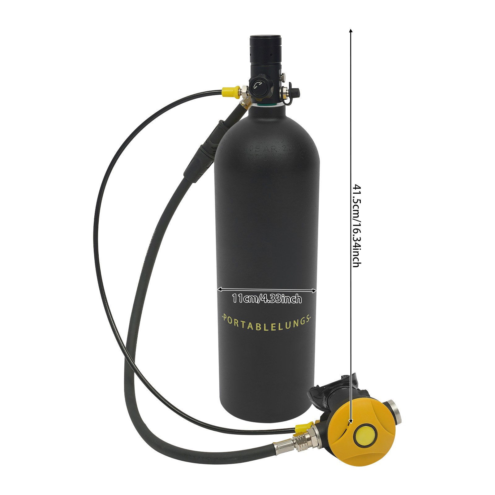 2L Scuba Tank Support 30-50 Minutes Breath For Diving Entertainment 3000 PSI