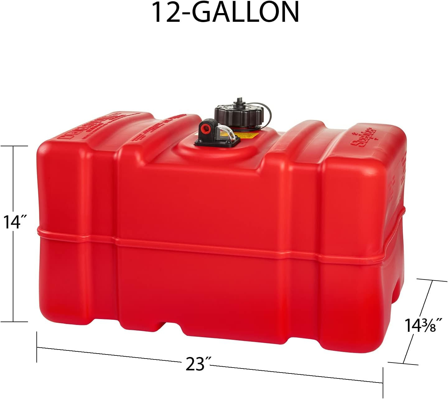 Scepter 12 Gallon Portable Marine Gas Can, Large Capacity Boat Fuel Tank, 2-Way