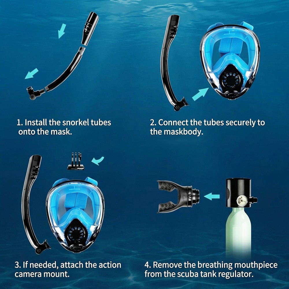 0.5L Mini Scuba Tank Refillable Portable Air Kit for Snorkeling Diving 5-10min