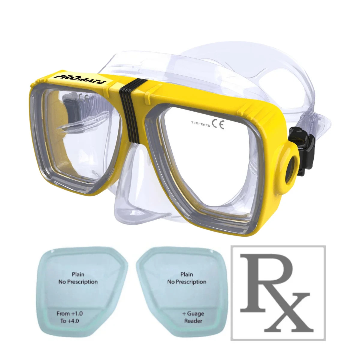 Promate MK245 Scope RX Prescription Optical Scuba Dive Snorkeling Mask Goggles