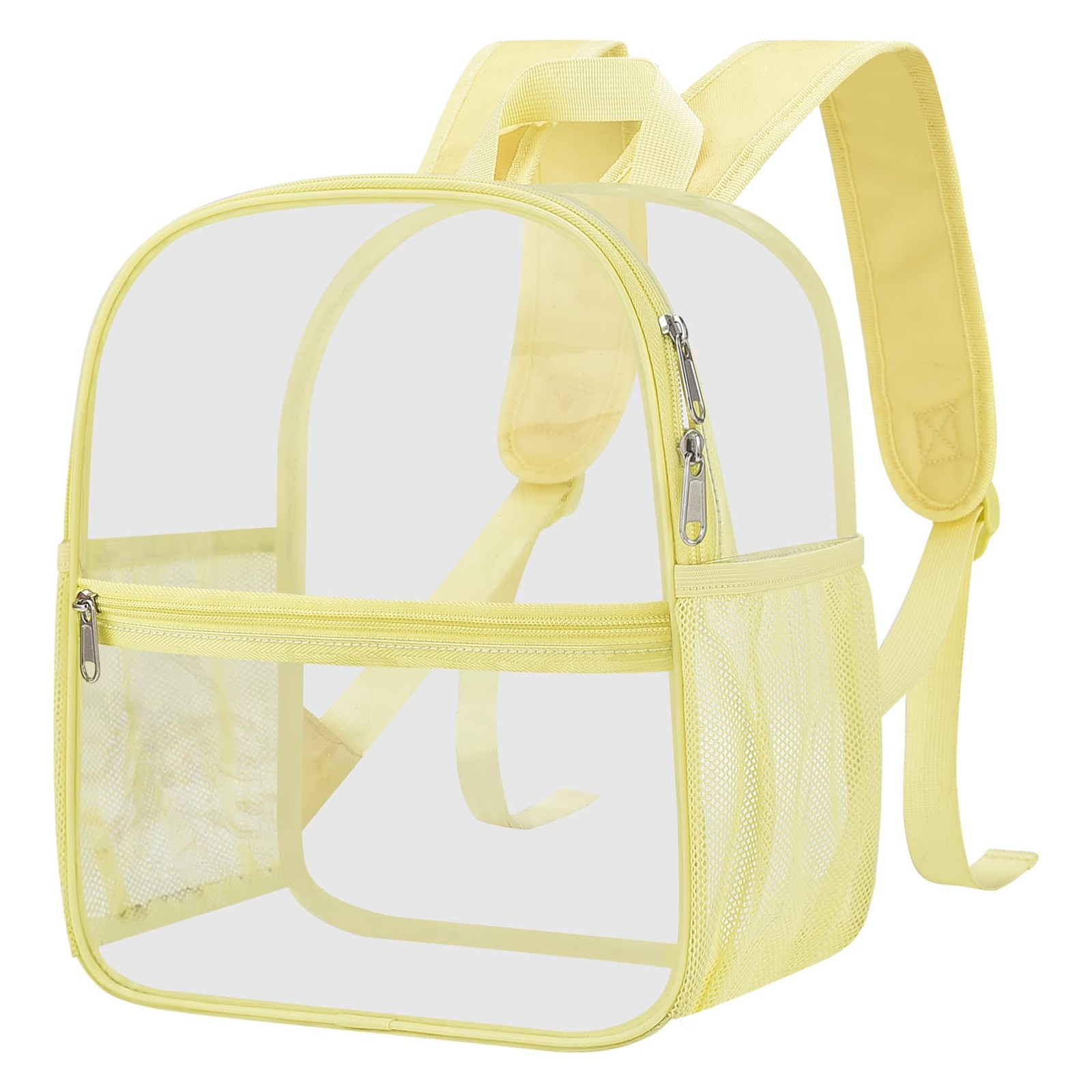 Oraben Clear Backpack Stadium Approved, 12 x 6 x 11 in, Small, Yolk Yellow