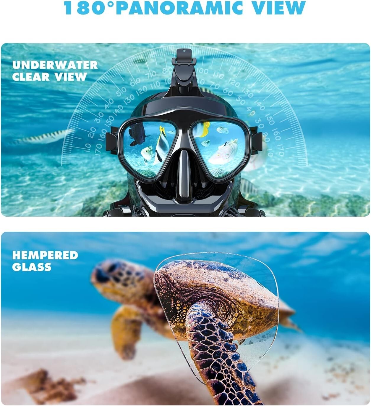 Upgraded Lung Scuba Tank with Full Face Diving Mask, 1.9L Lightweight Snorkeling