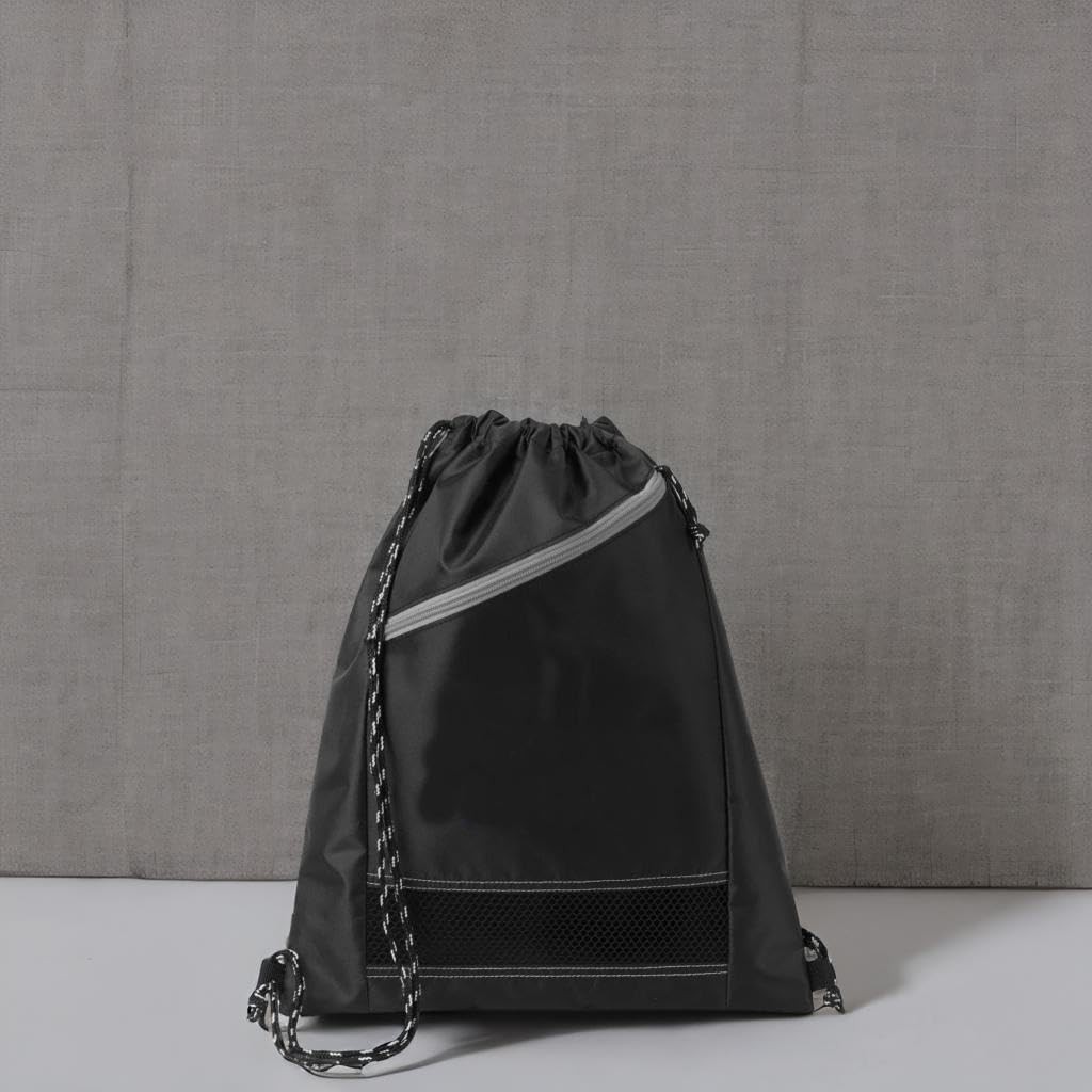 Francois et Mimi Light-weight Large Capacity Drawstring String Large, Black