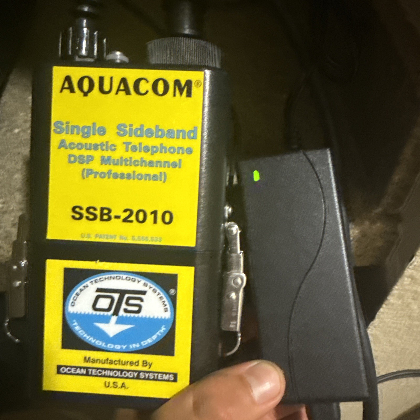 OTS Aquacom SSB-2010 Underwater Transceiver for Scuba Diving.With 2/RCS-15 Charg