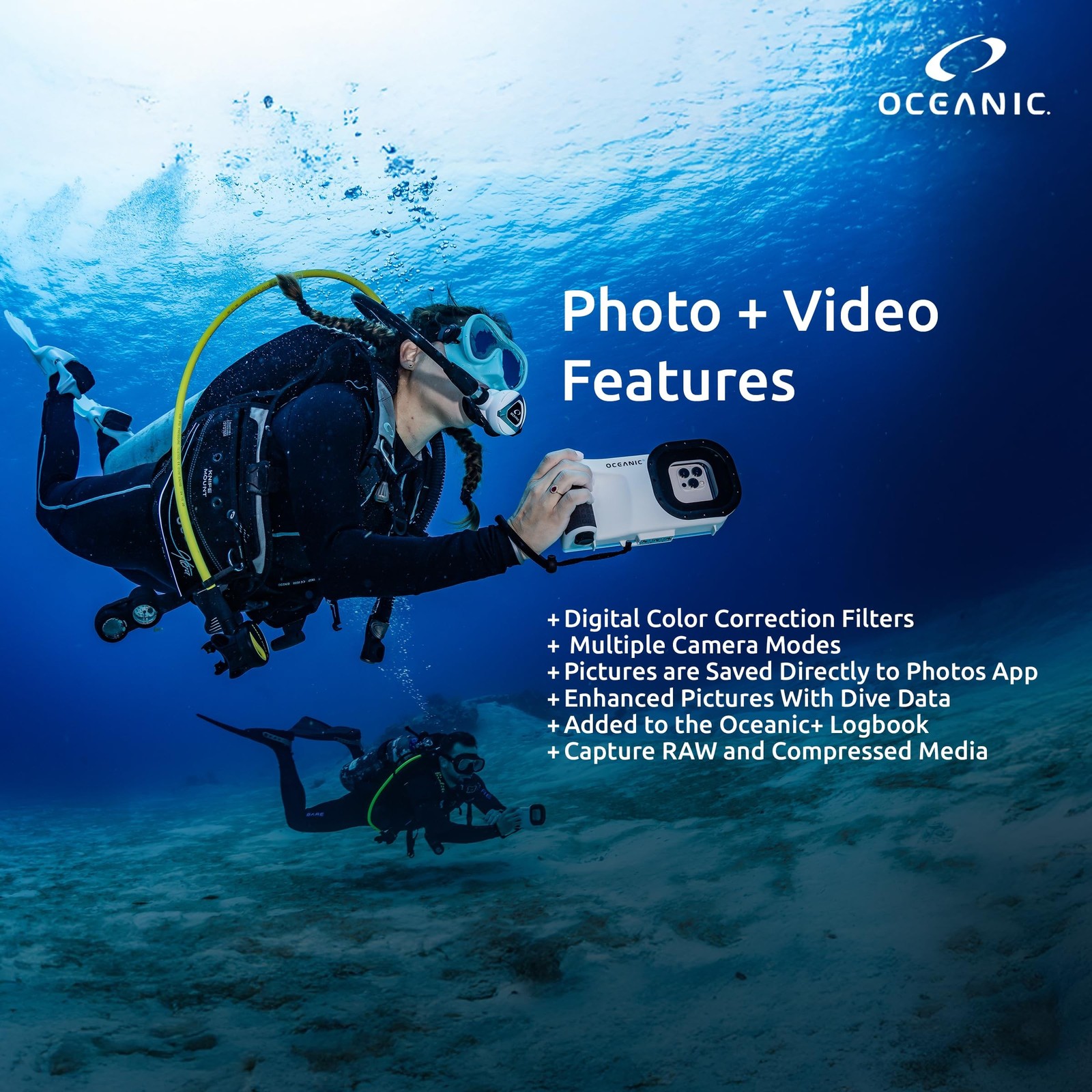 OCEANIC+ iPhone Waterproof Case for Snorkeling & Diving, Turn Your iPhone int…